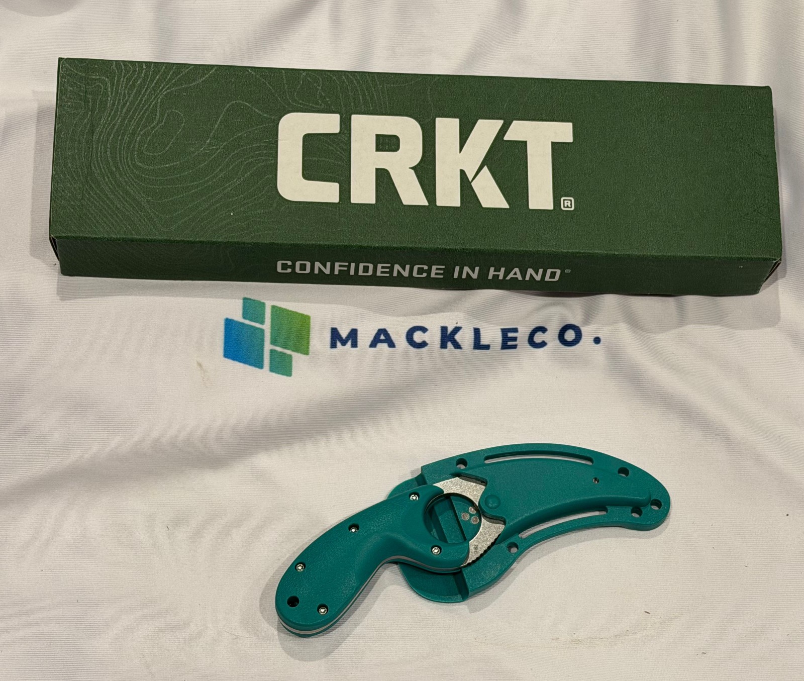 CRKT Bear Claw 2511T Teal GFN Nylon Handle River Knife Aus 8 Blade Stonewash New