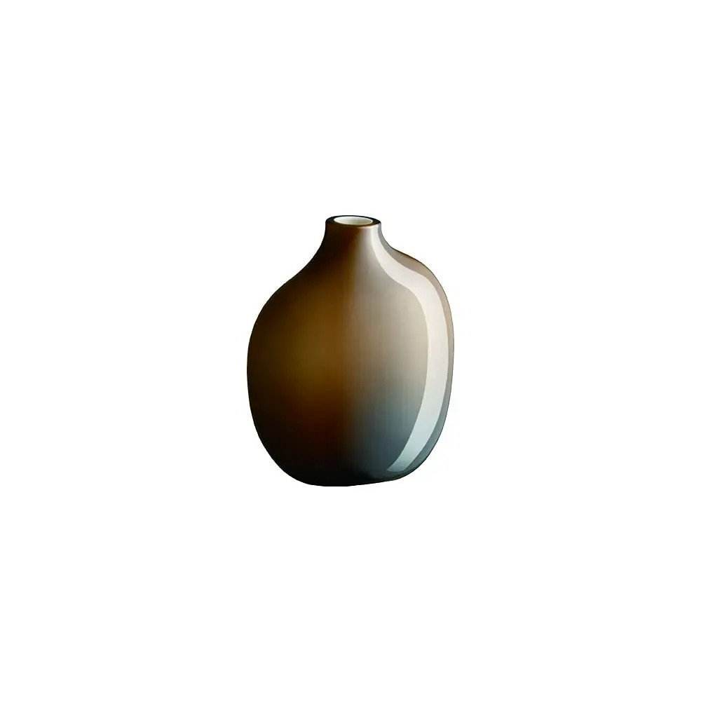 Japan NEW KINTO Sacco Glass Flower Vase Brown W90×D60×H110mm 26054