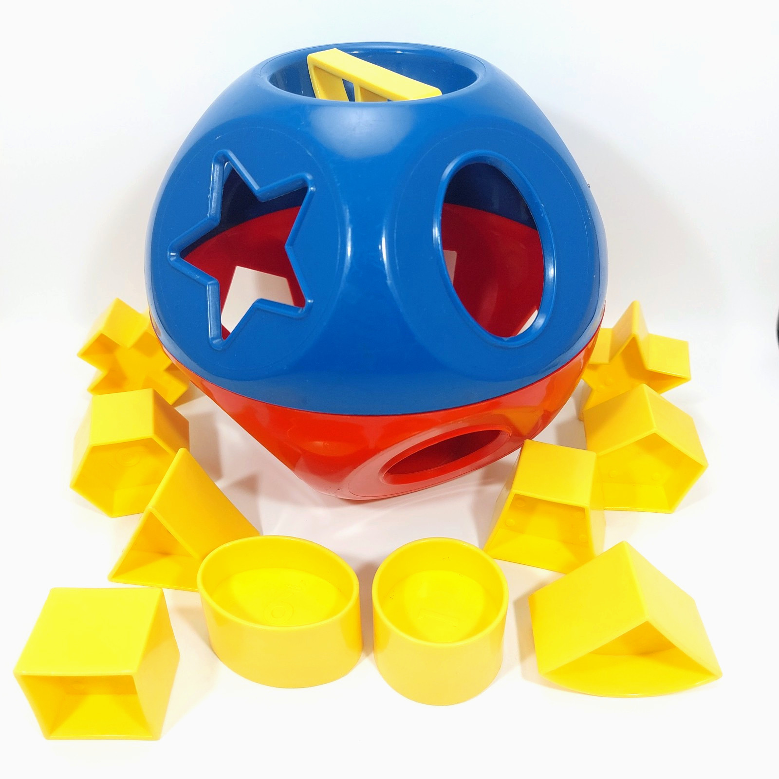 Vintage Tupperware Shape-O Toy Puzzle Ball Sorting Complete w/All 10 Shapes