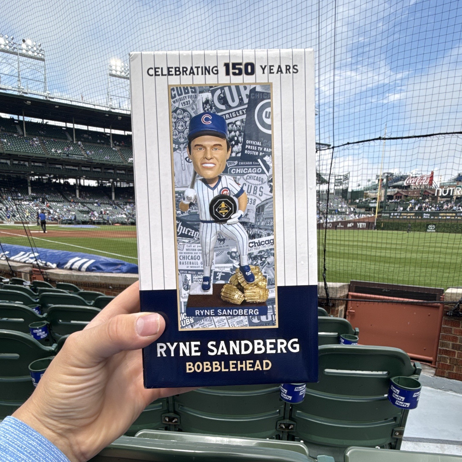 Ryne Sandberg Chicago Cubs Bobblehead 150 Years Celebration Baseball Sports
