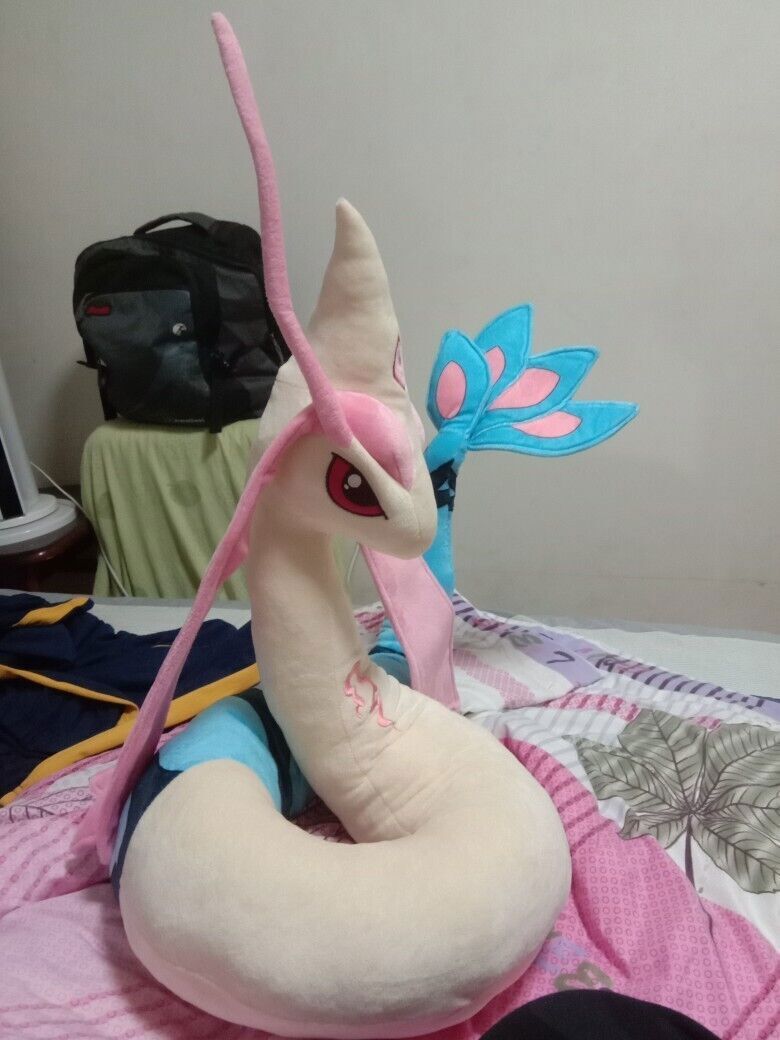 66” Milotic Giant Plush Doll 170cm Stuffed Cotton Pillow Anime Toy Xmas Gift