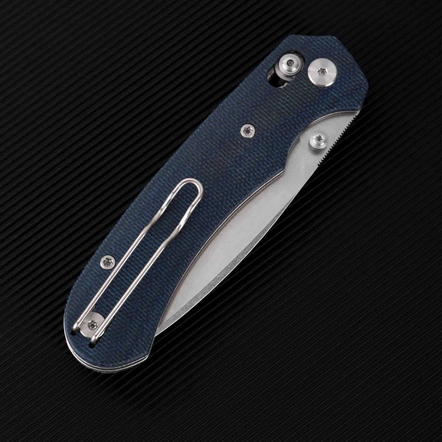FerraMonster Spectrum Folding Knife 3.25″ 154CM Steel Blade Blue Micarta Handle