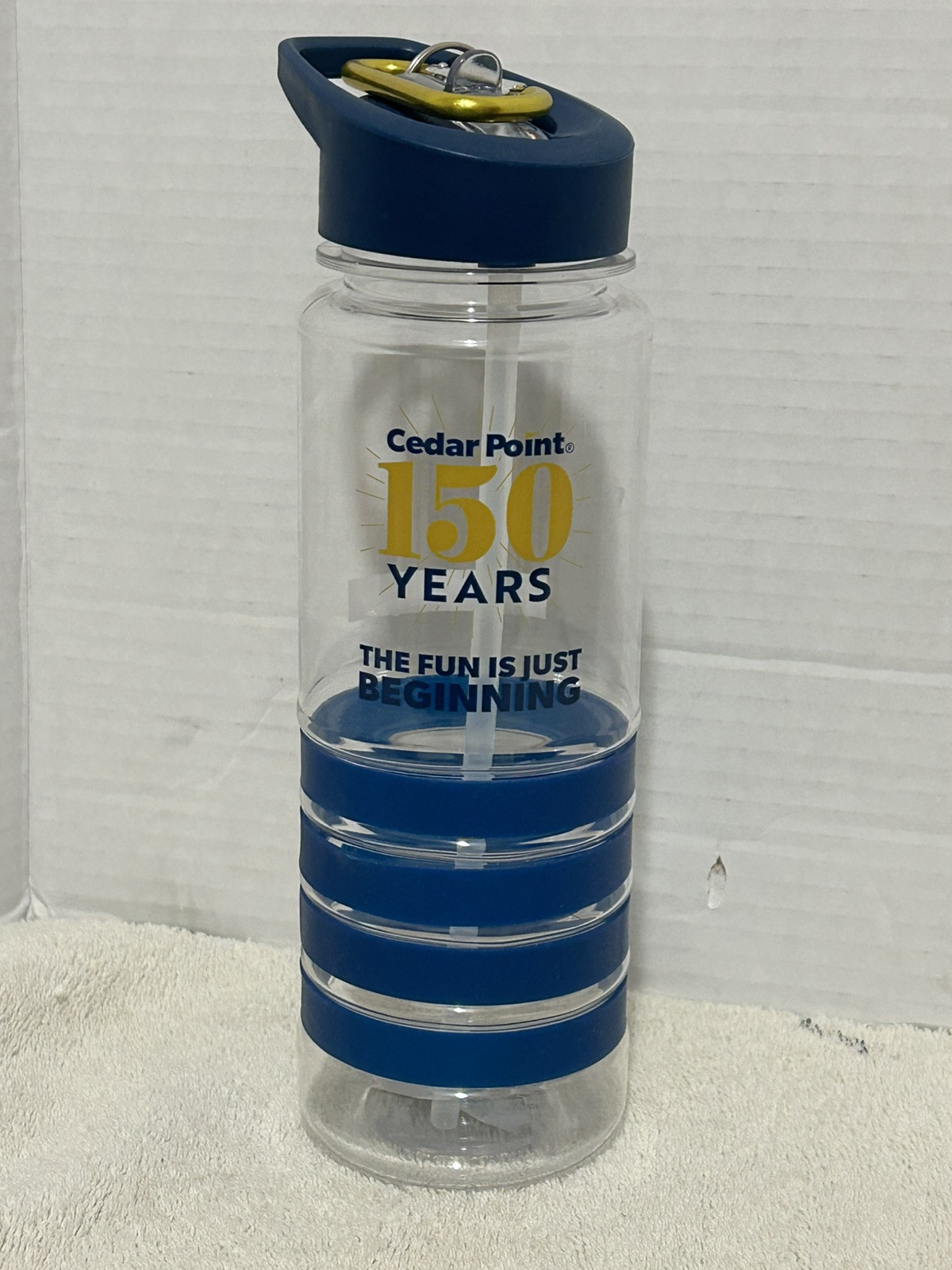 Cedar Point Water Bottle 150 Years Amusement Park Souvenir 9”
