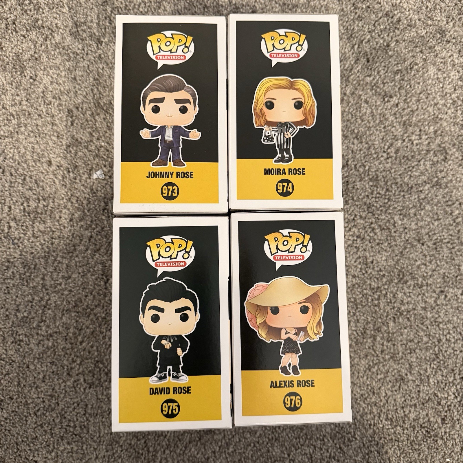 Schitt’s Creek Funko Pop! Complete Set of 4 David, Alexis, Moira & Johnny – New