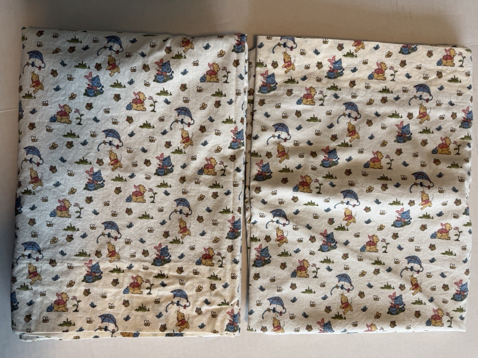 Pair Of Winnie The Pooh Curtains 57 In Long 42 Inches Wide