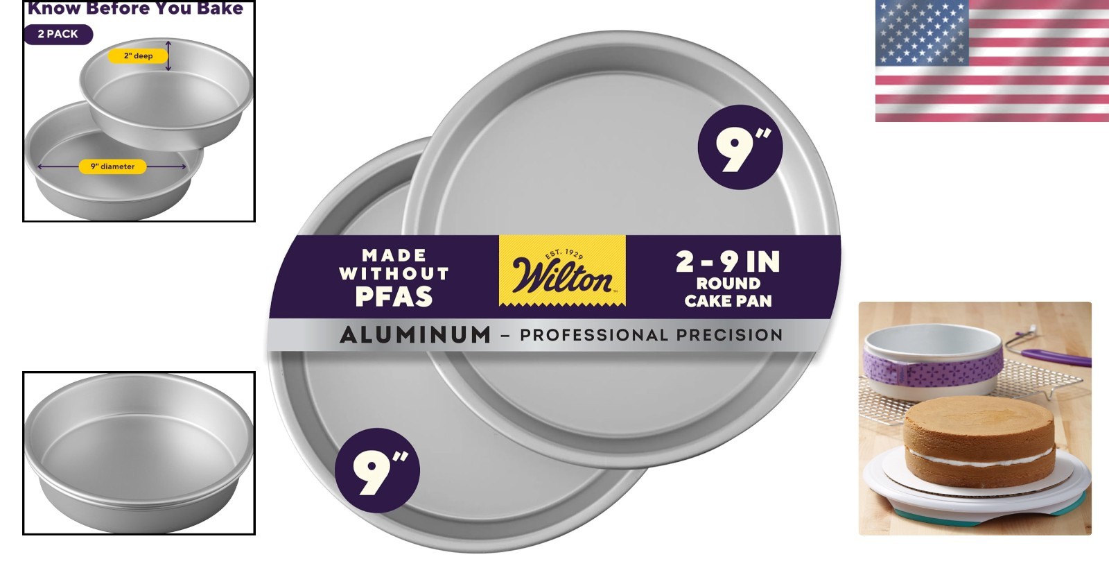 9 Inch Round Cake Pans – Professional Quality, Set of 2, Ideal for Celebrations