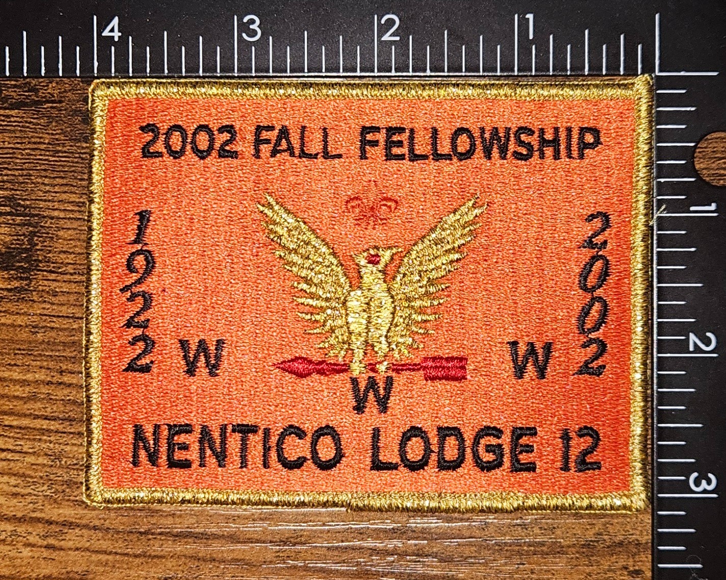 Nentico Lodge 12 Baltimore Area Council Fall Fellowship 2002 BSA WWW OA Patch