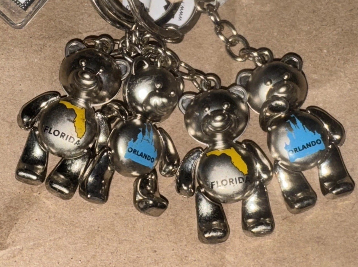 8 Keychains From Orlando FLORIDA Travel Souvenir