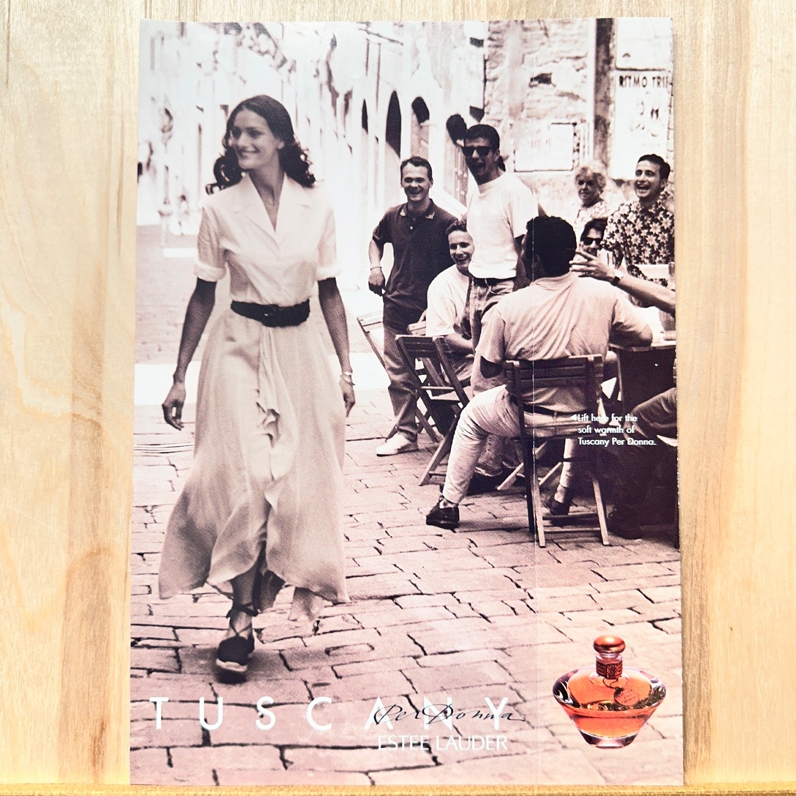 1996 Estée Lauder Tuscany Perfume Sample Vintage Print Ad Fragrance Advert