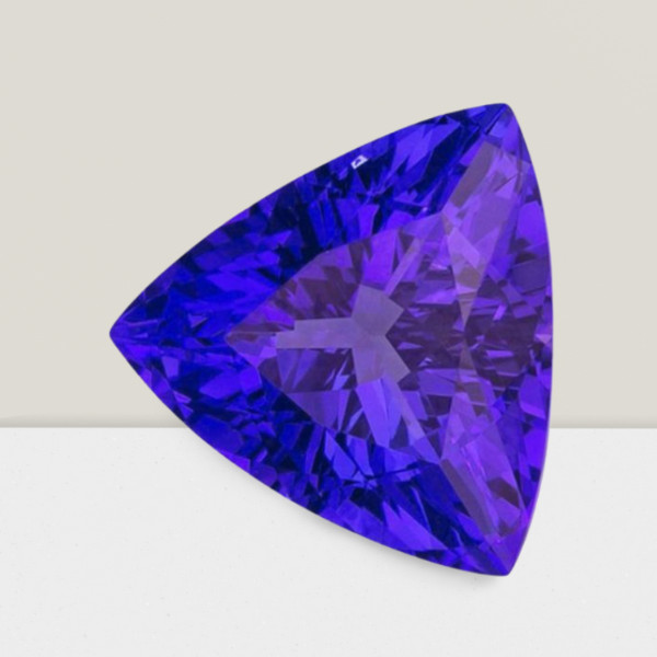 Tanzanite Trillion Cut Gemstone 2 Cts – 9 mm VVS Loose Gem