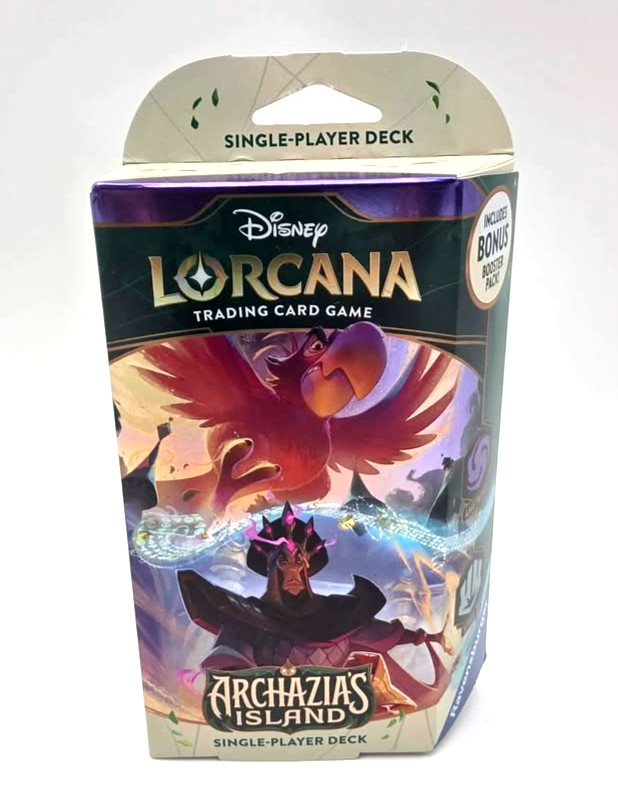 Disney Lorcana TCG: Archazia’s Island Starter Deck–Amethyst & Steel Factory NEW