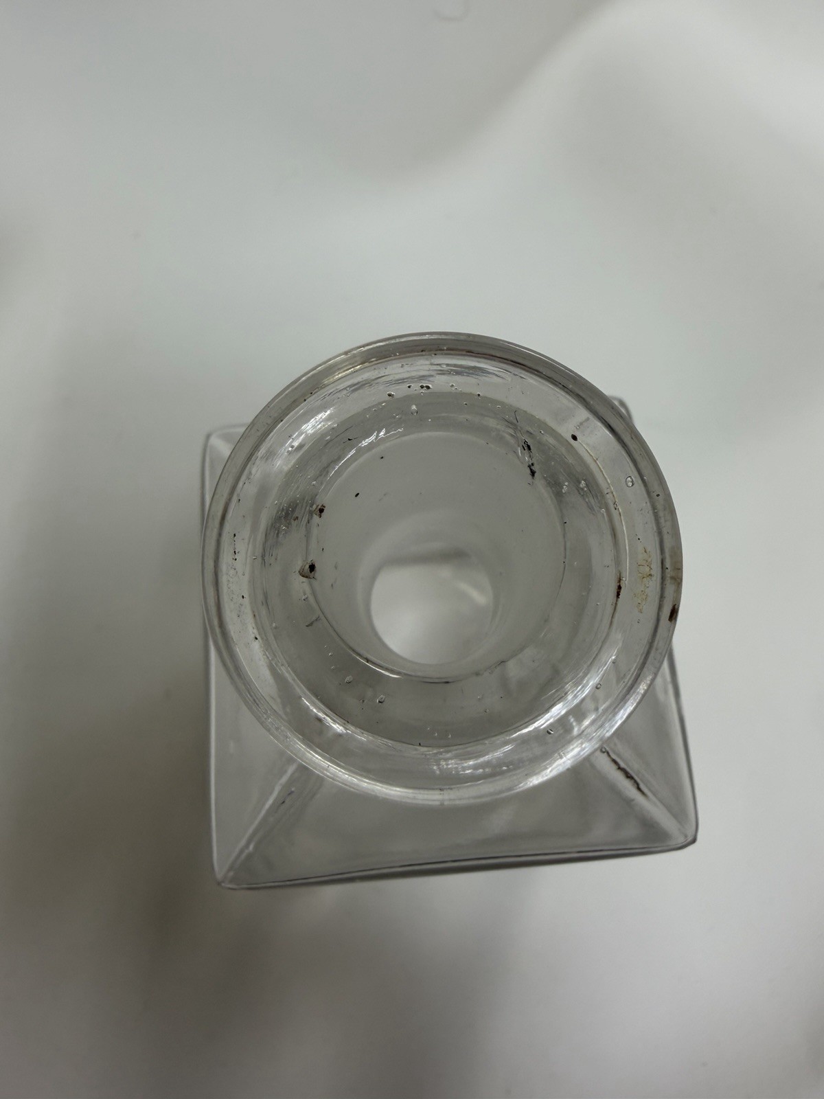 Vintage A.S. Hinds Apothecary Glass Square Bottle Empty Portland Maine ME