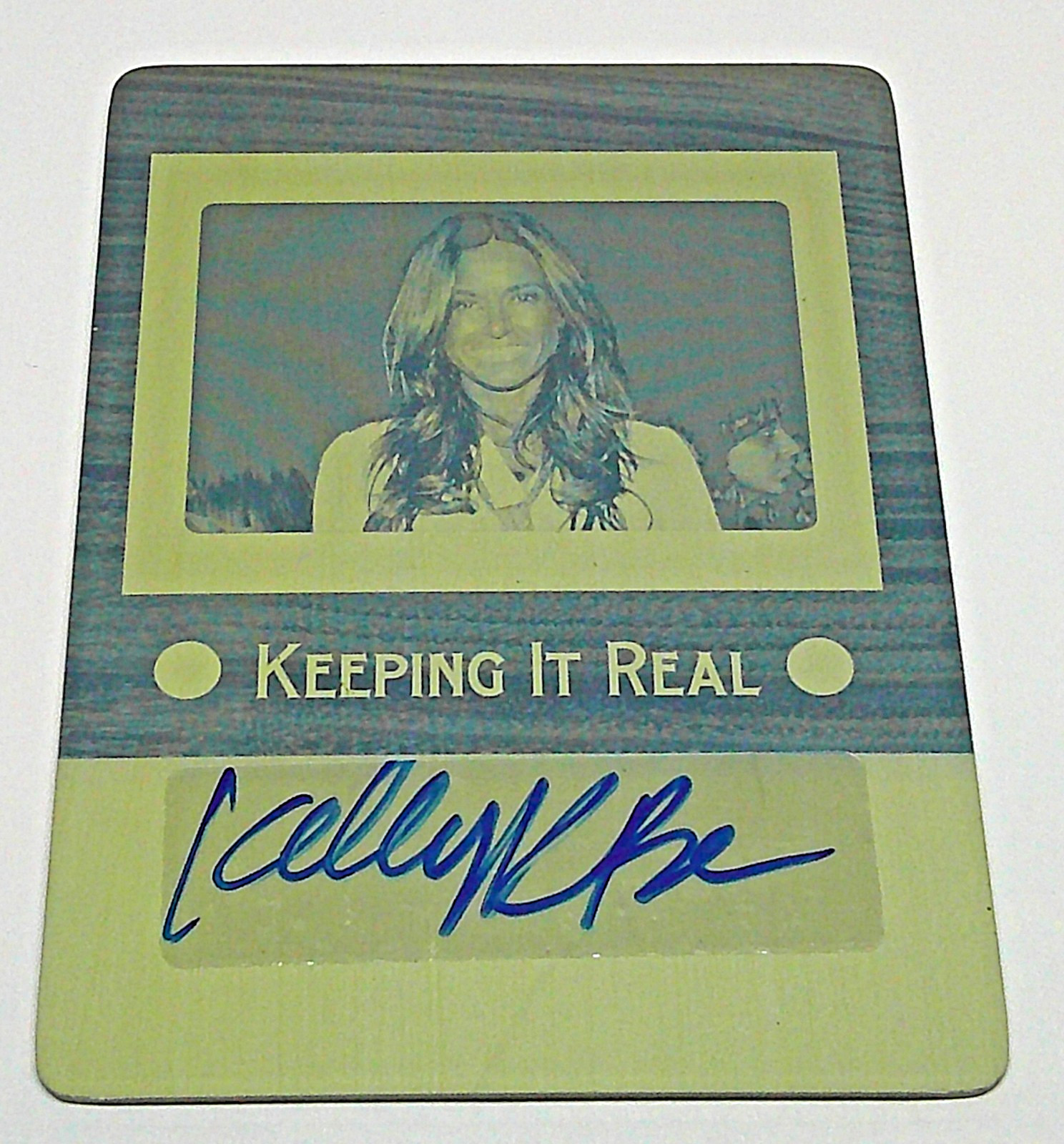 2012 Kelly Bensimon Leaf Pop Century Yellow Print Plate Auto Card #KR-KB2 1/1