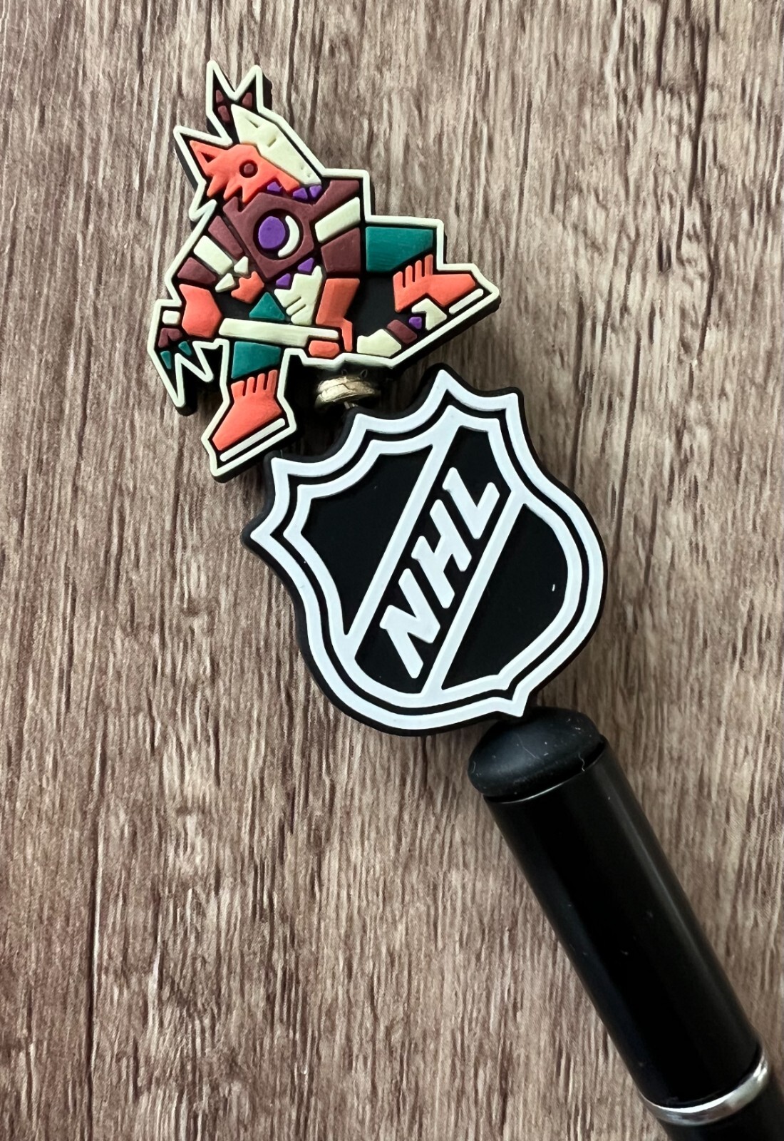 Handmade beaded pens. Hockey. Collect, gifts, gift basket filler, party