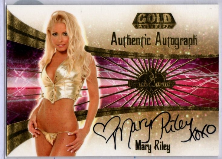 2007 Benchwarmer Bench Warmer Gold Edition Mary Riley AUTO INSERT