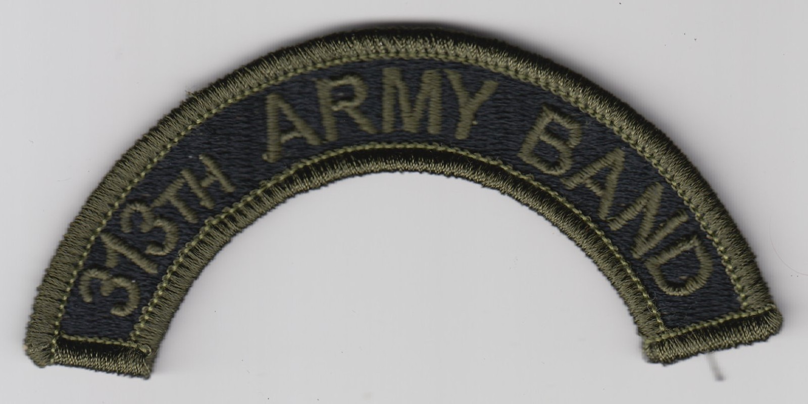 US 313th Army Band Shoulder Scroll Tab Patch Insignia Merrowed Edge Subdued