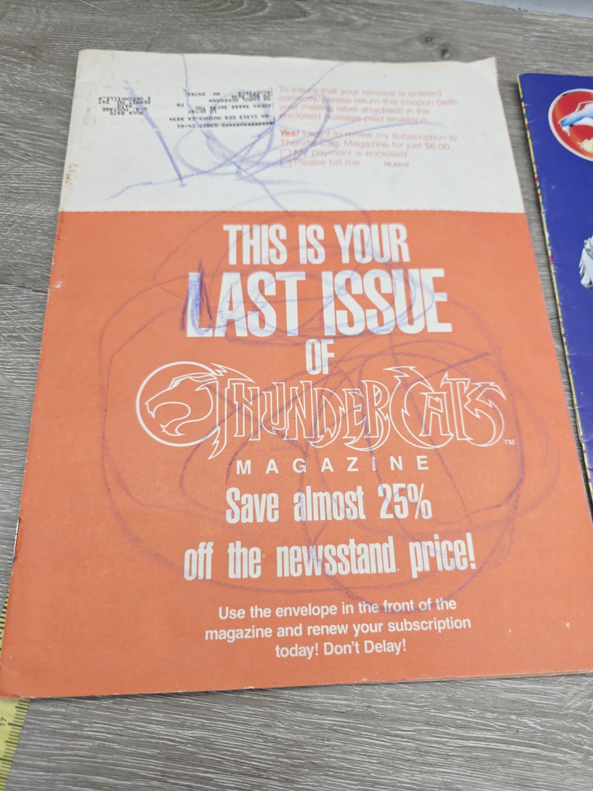 THUNDERCATS Magazine Fall 1987 #4 Cheetara Summer 1997 Panthro No Posters