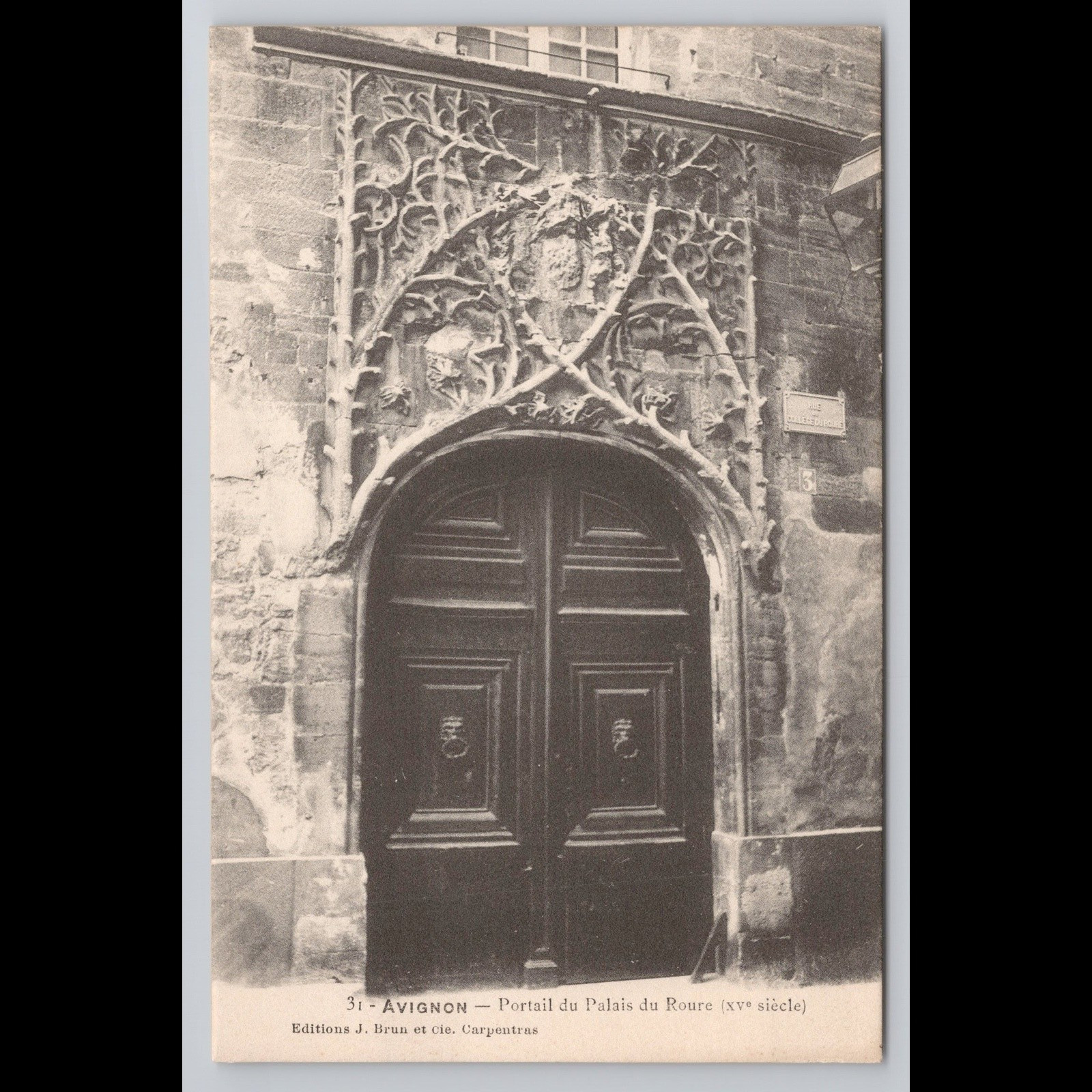 Vintage Postcard Avignon France Palais du Roure Undivided Back Scenic View