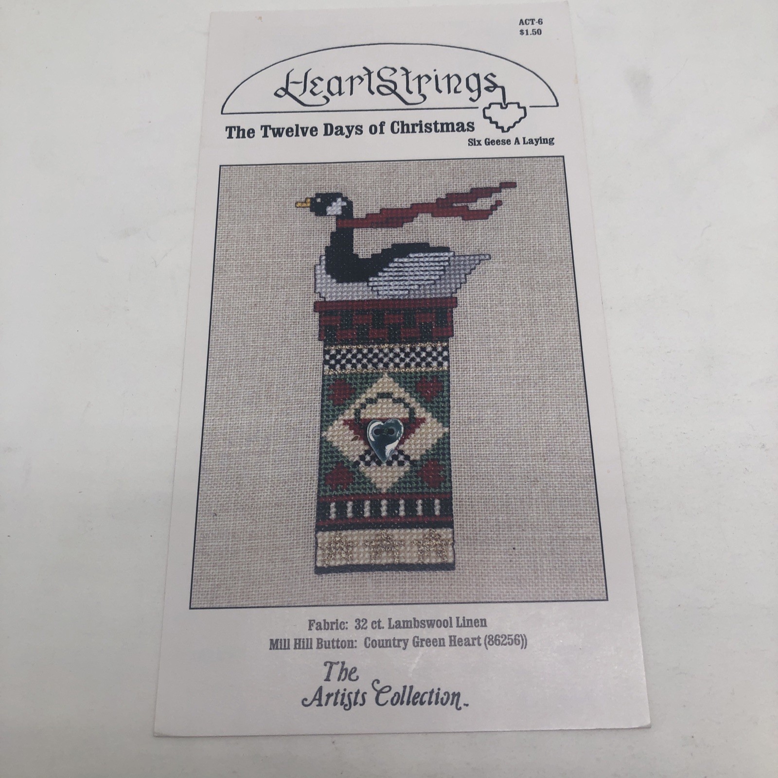 Heart Strings The 12 Days Of Christmas Six Geese A Laying Cross Stitch Pattern