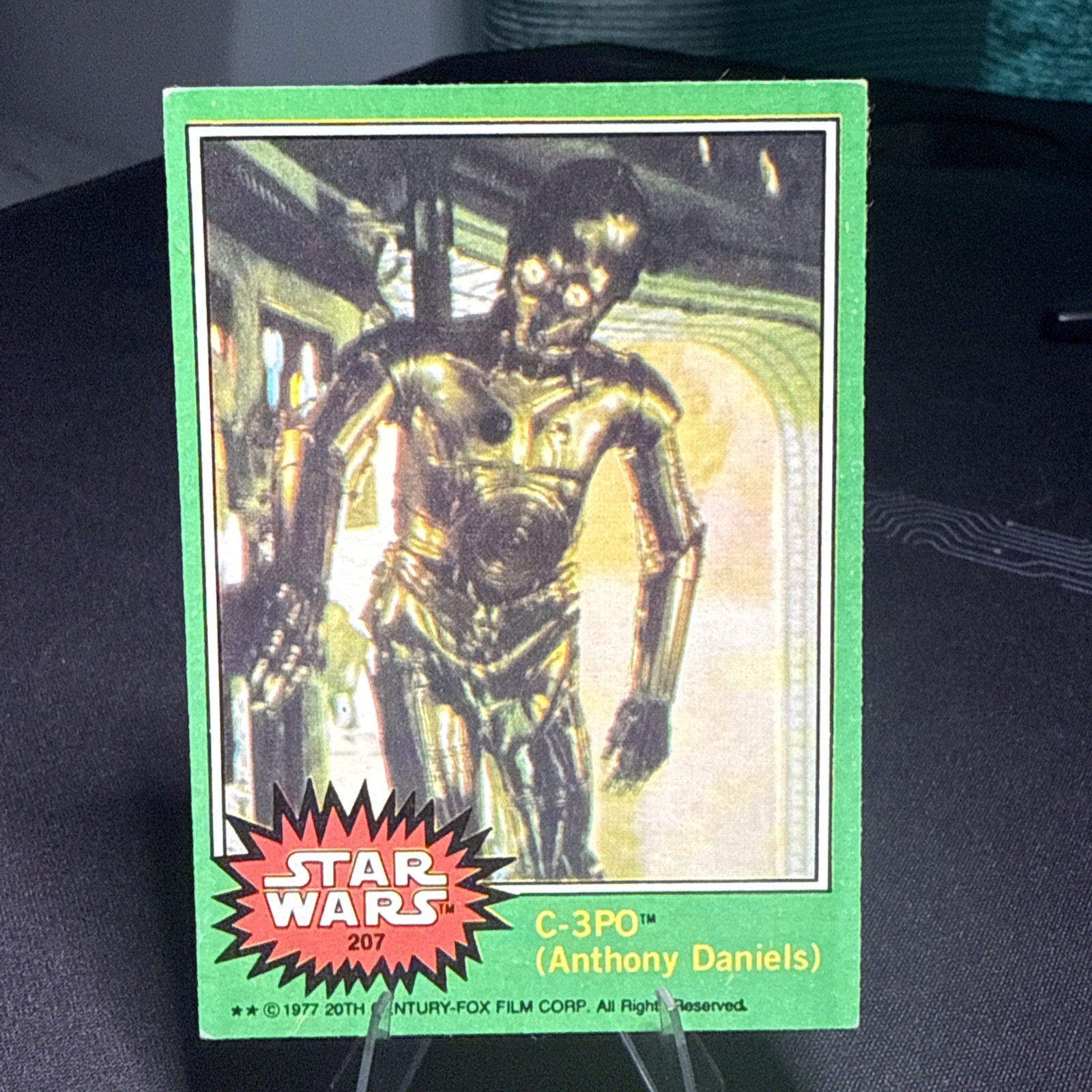 1977 Topps Star Wars #207 C-3PO Corrected (Non-Error) Green Series 4