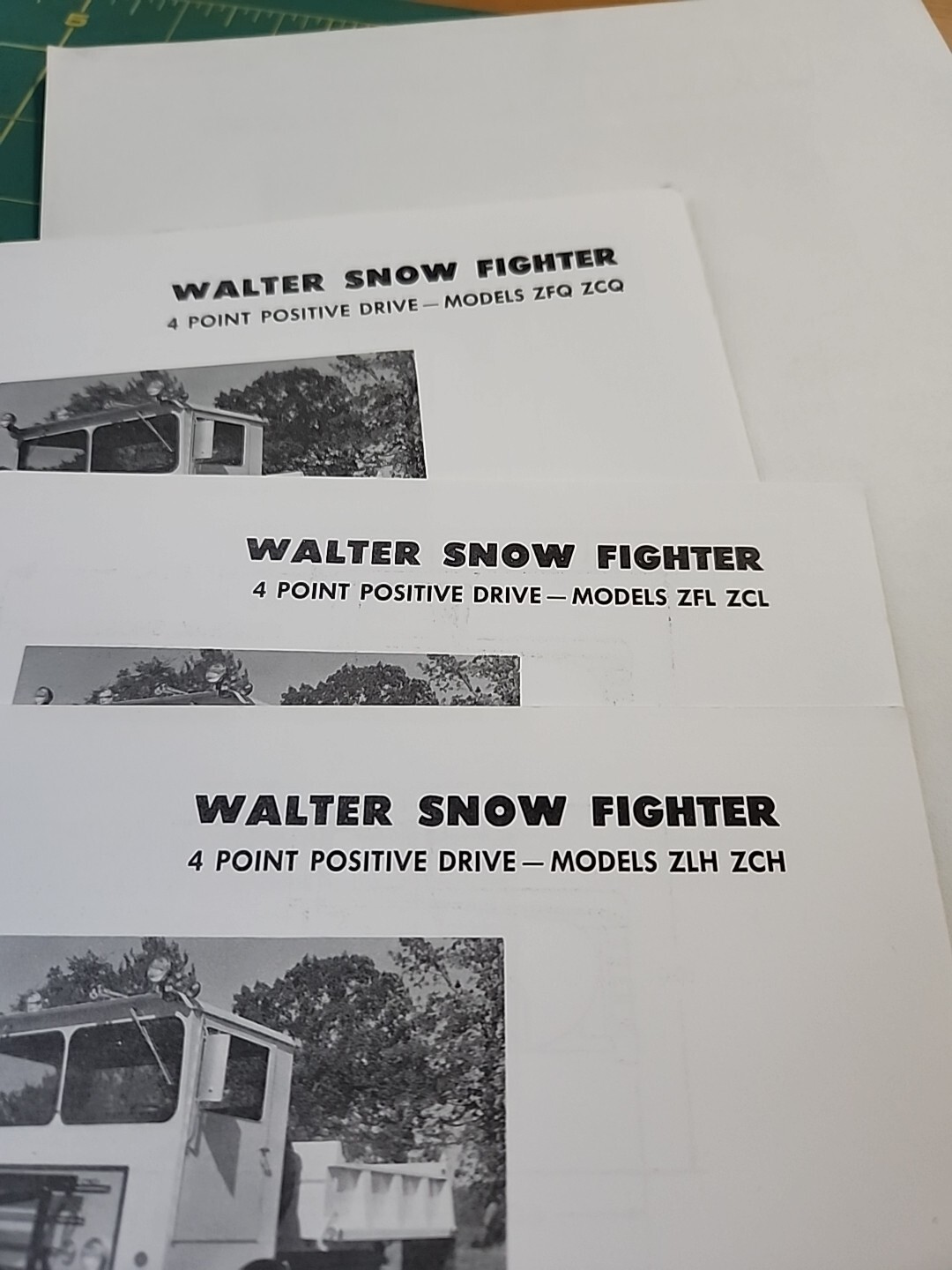 4 1970’s? WALTER TRUCKS Specifications Brochure Snow Fighters