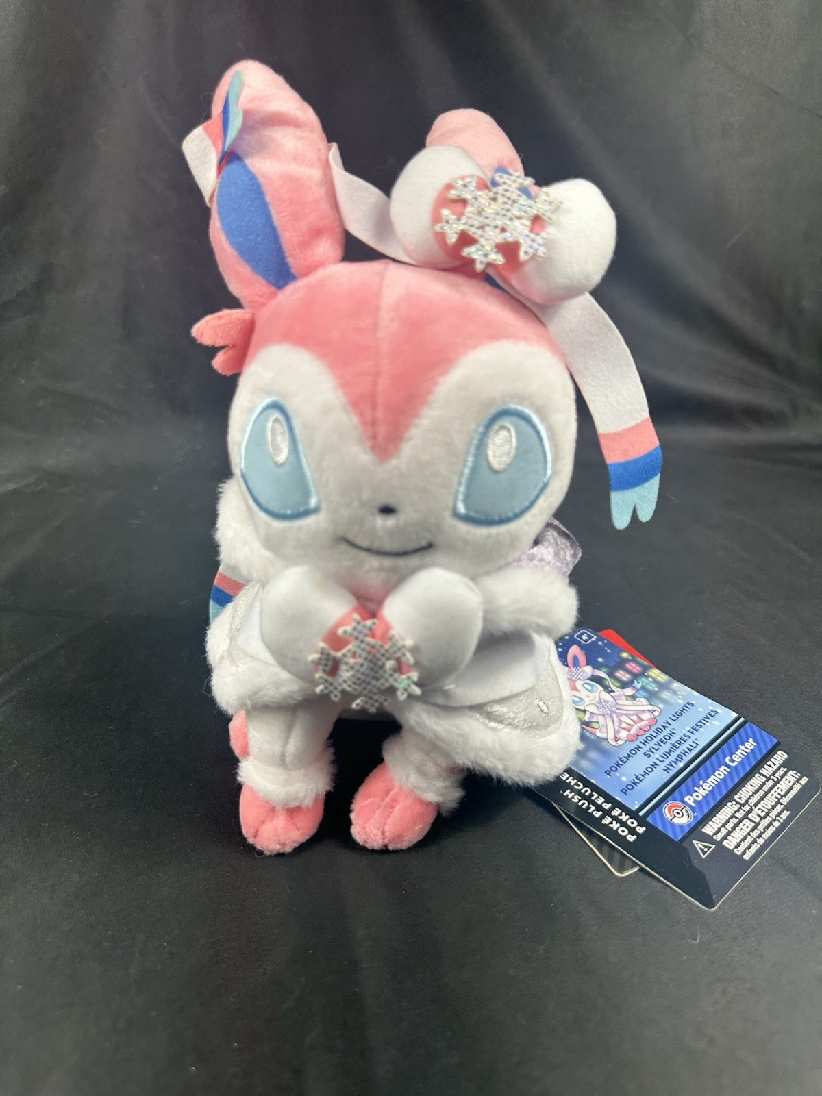 Pokémon Center Holiday Lights Sylveon Plush Nymphali (2019) US Version See Photo