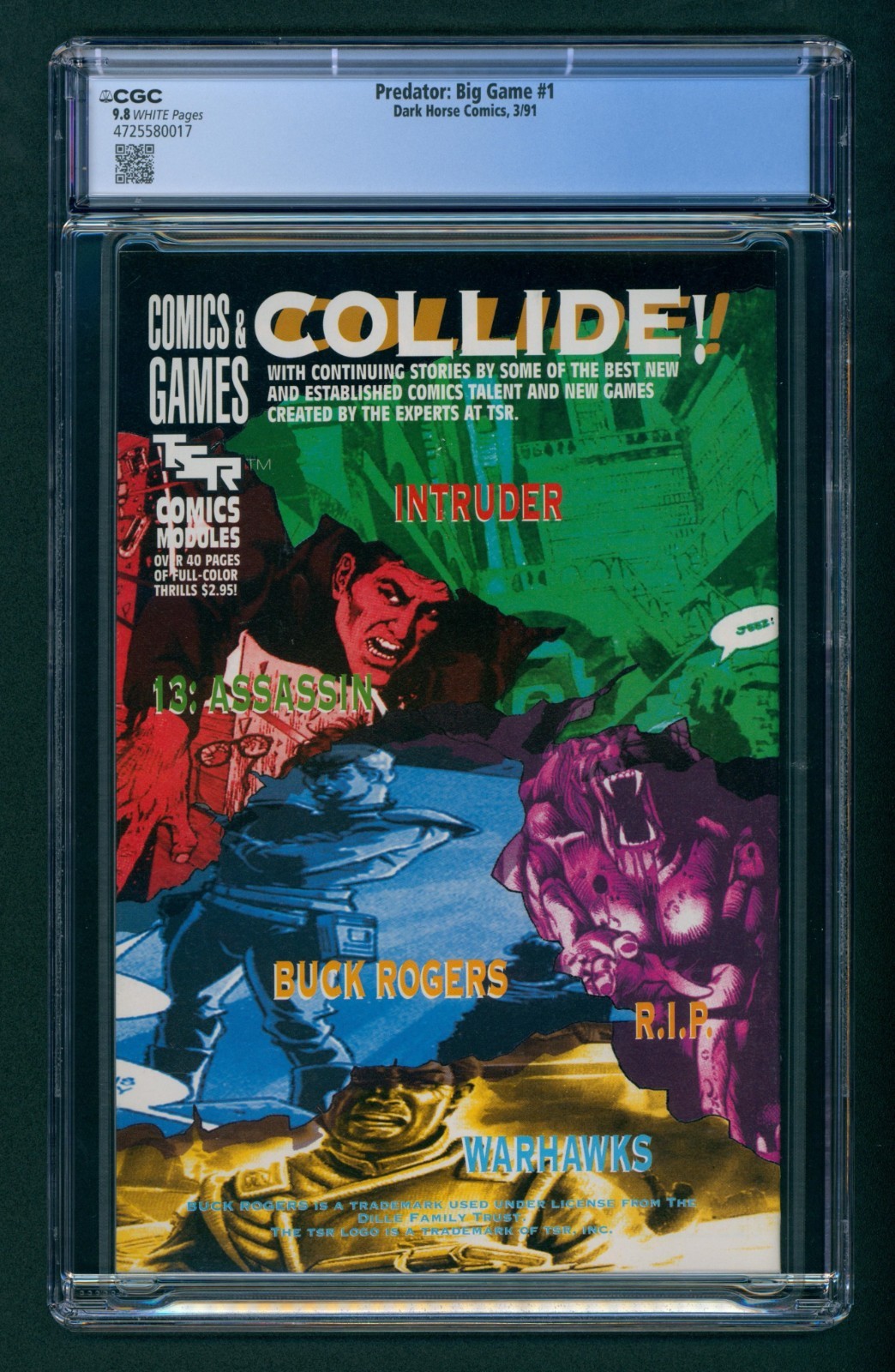 Predator: Big Game #1 (1991, Dark Horse) CGC 9.8 White! Chris Warner Cover!