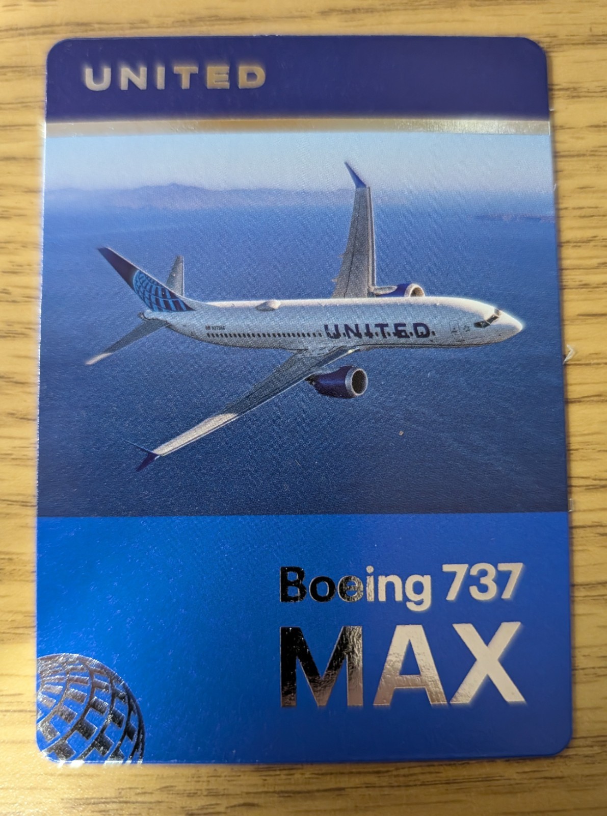 United Airlines Trading Card – Boeing 737 Max 8