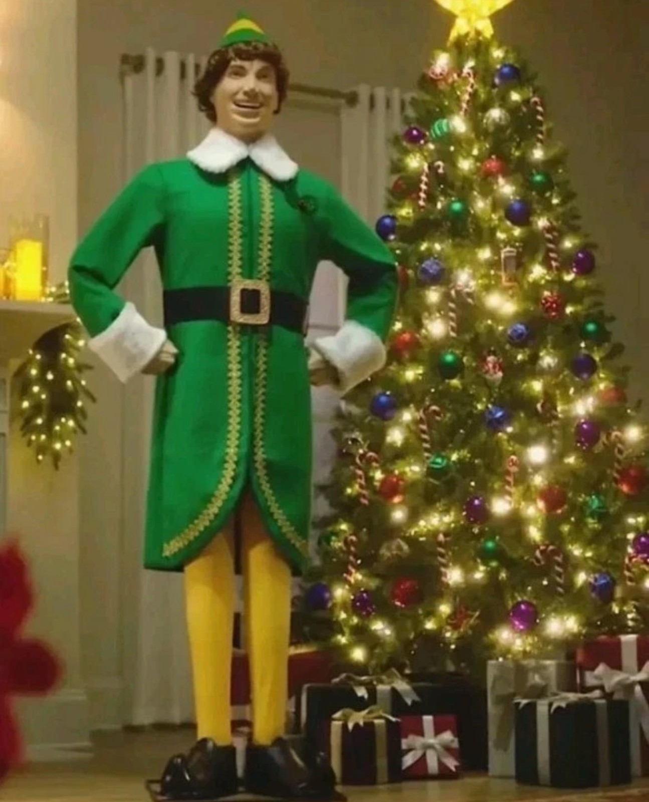 6.5 Ft Animated Buddy the Elf Life Size Christmas Animatronic NEW sealed