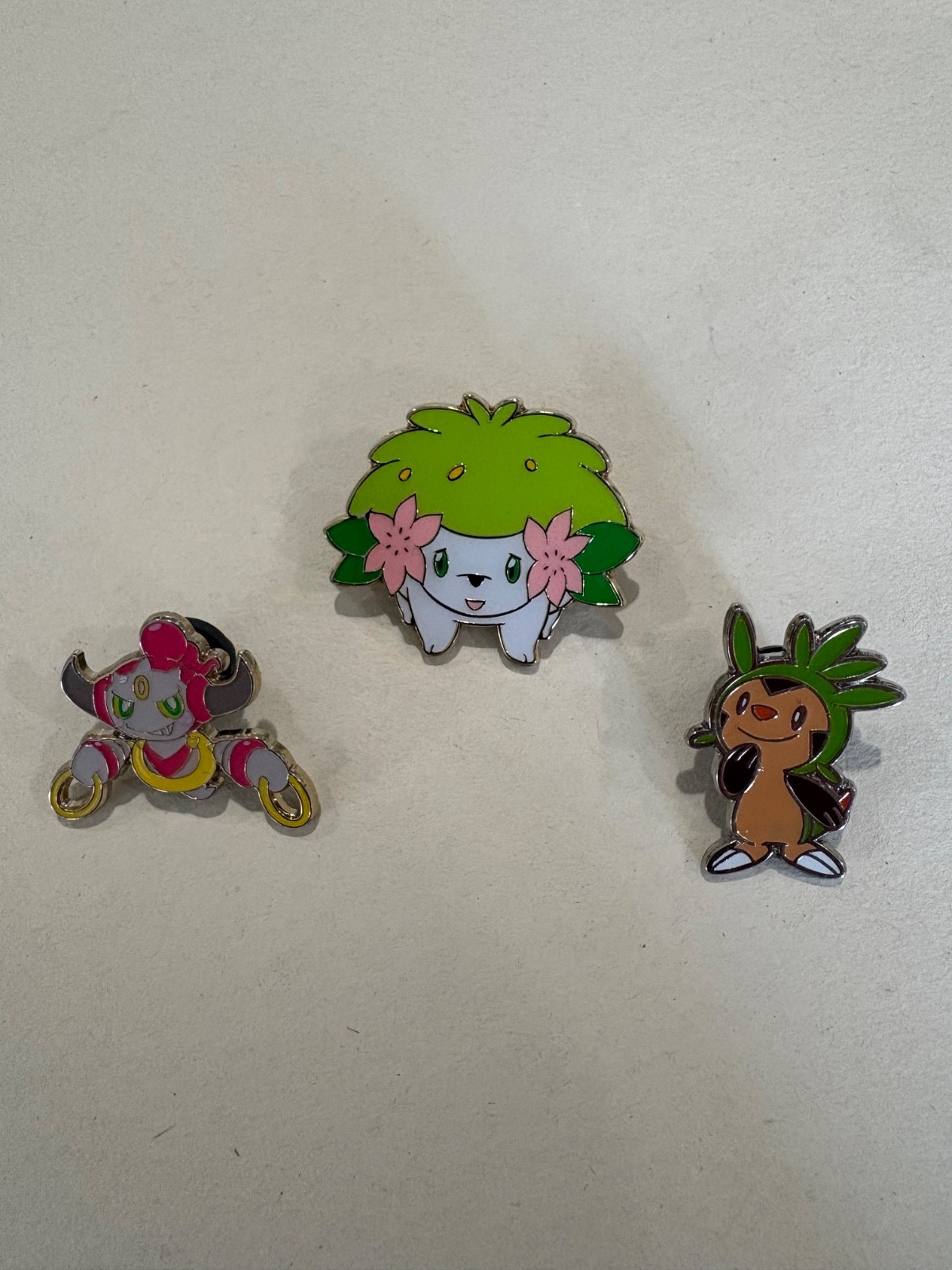 Pokemon Pins: Shaymin – Hoopa – Chespin Lot (3)