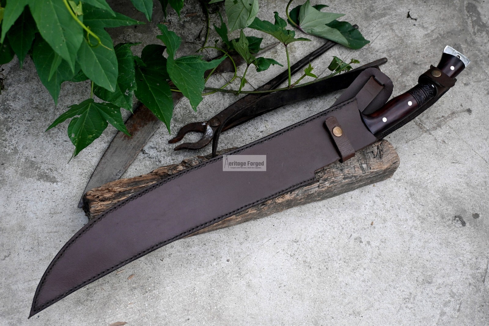 19 inches jungle machete-Tactical-Hunting machete-forged-combat-survival knife