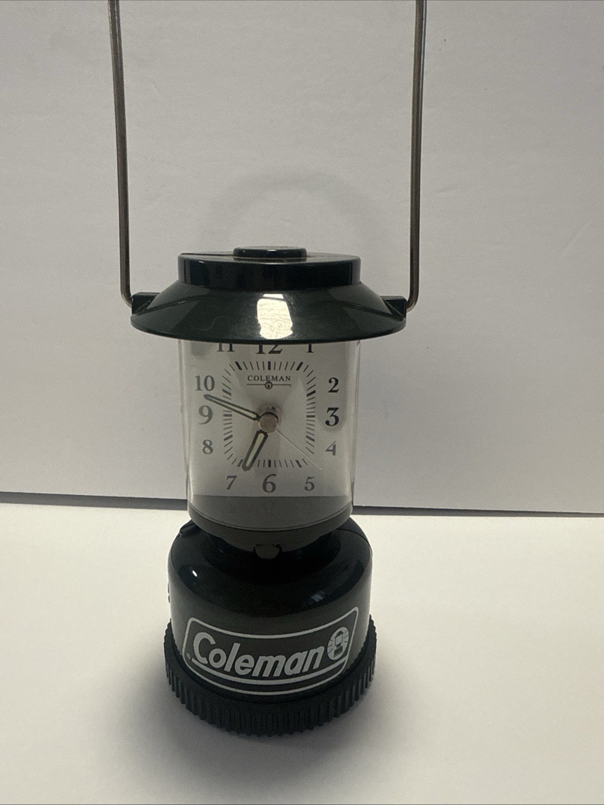 Coleman Lantern Camping Mini Light Alarm Clock Snooze Battery Operated 6″ Green