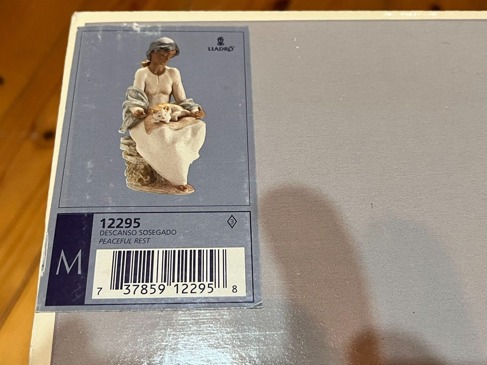 Lladro Figurine Peaceful Rest Gres Finish #12295 With Box 26cm/10.2in Rare