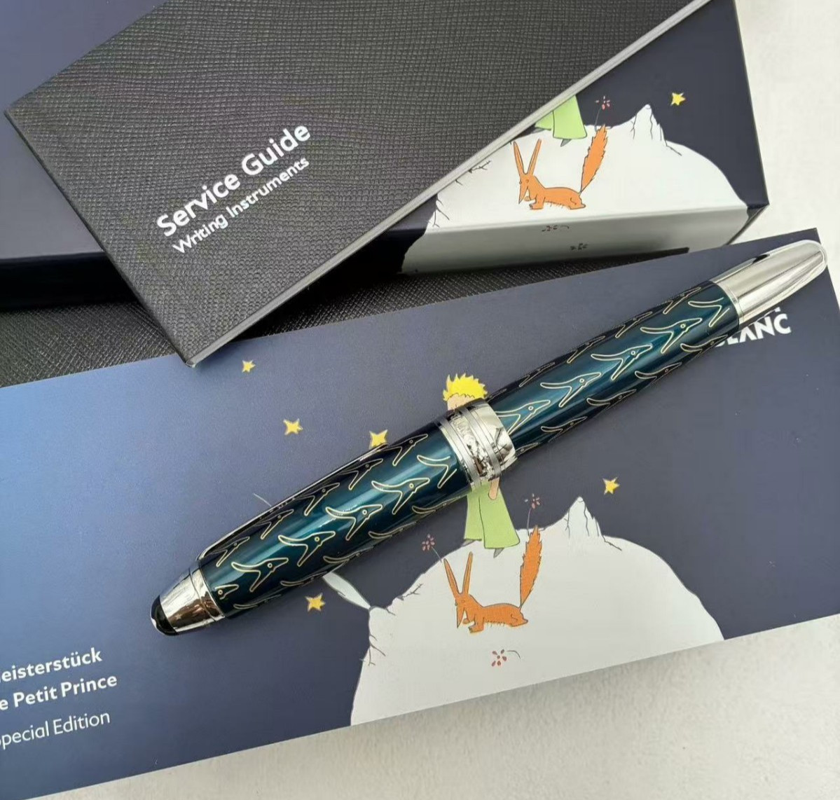 MONTBLANC Meisterstuck Original Le Petit Prince Fox 146 Silver-Blue Fountain Pen