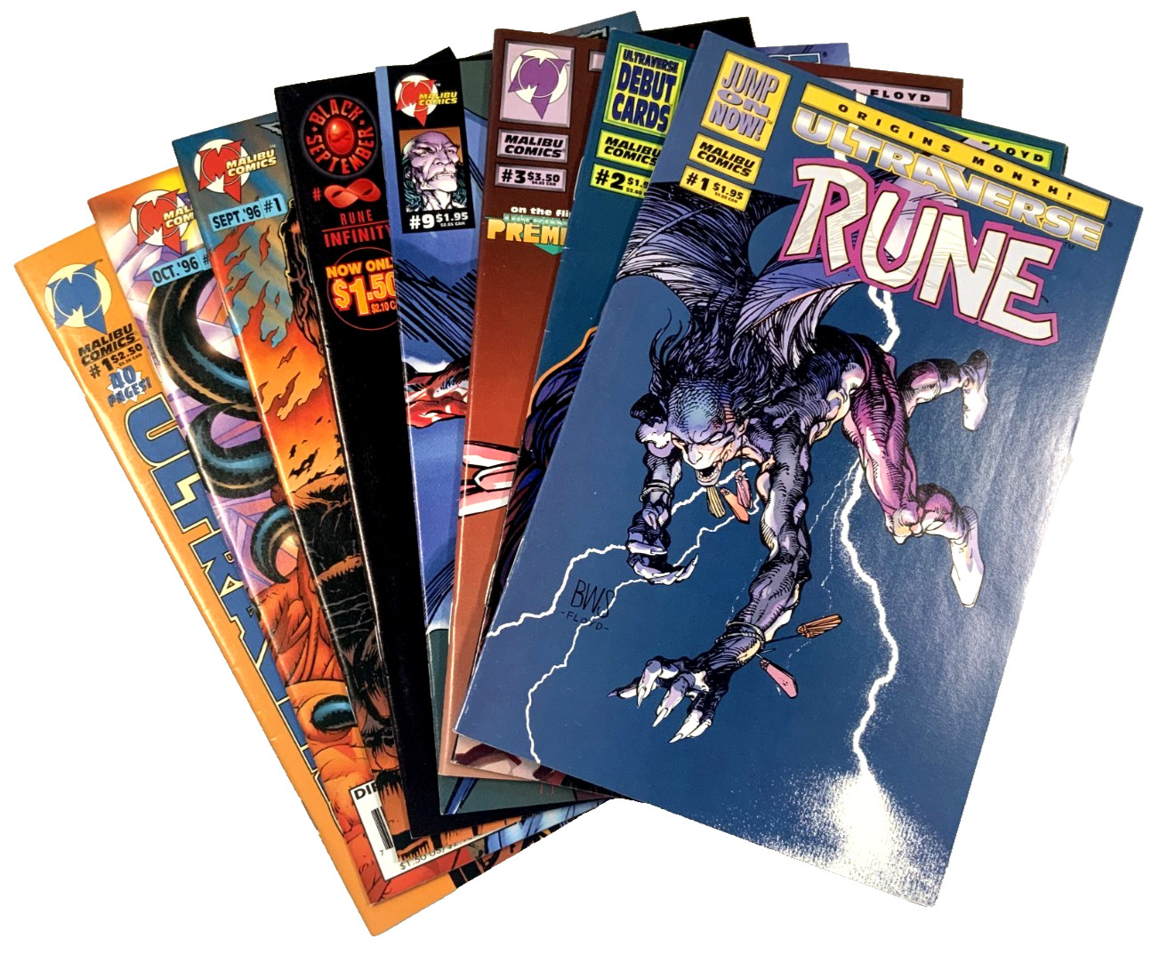 Malibu RUNE #∞, 1, 2, 3, 9 + Hearts of Darkness #1 2 + Giant Size #1 (VF to NM)
