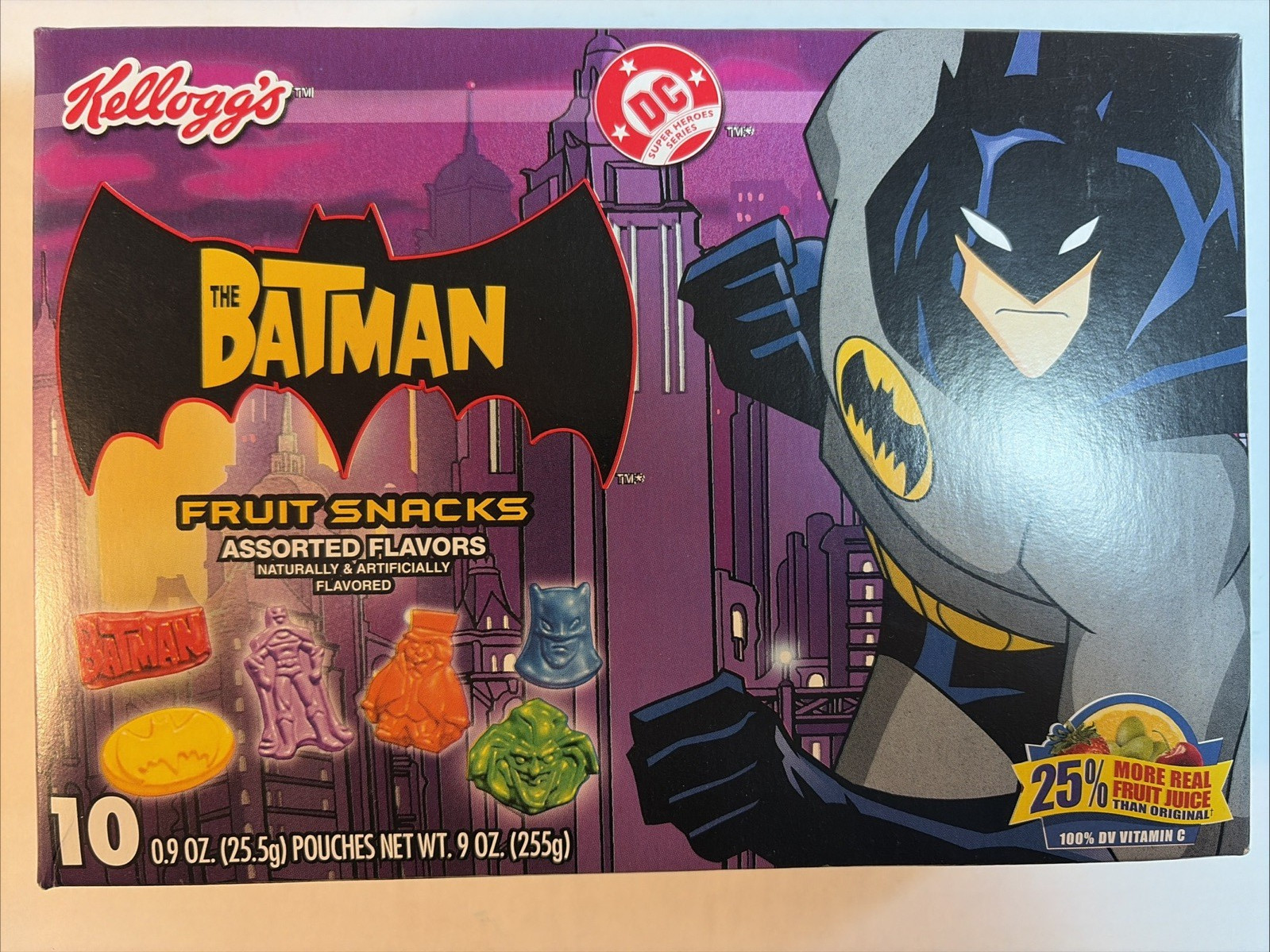 RARE: 2004 Kellogg’s THE BATMAN Fruit Snacks Mint UNOPENED BOX Animated Series