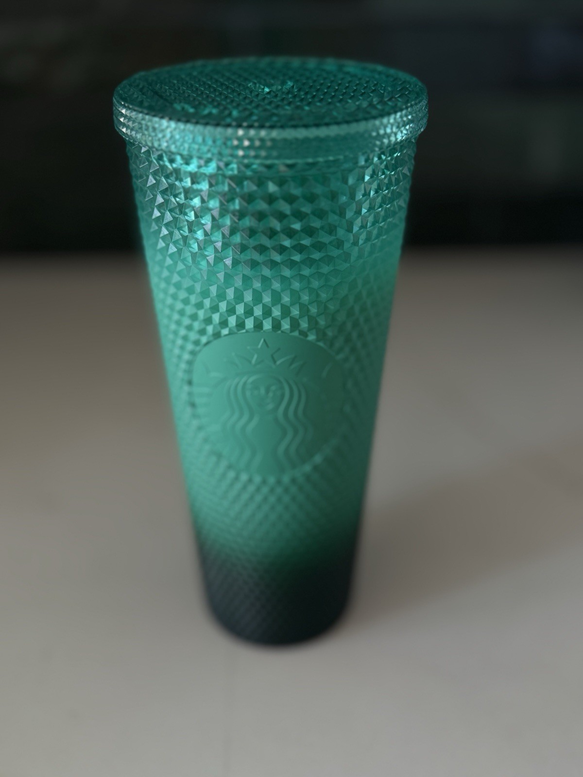 Starbucks Studded Reusable Cold Cup – Teal / Green – Lid Included – No Straw