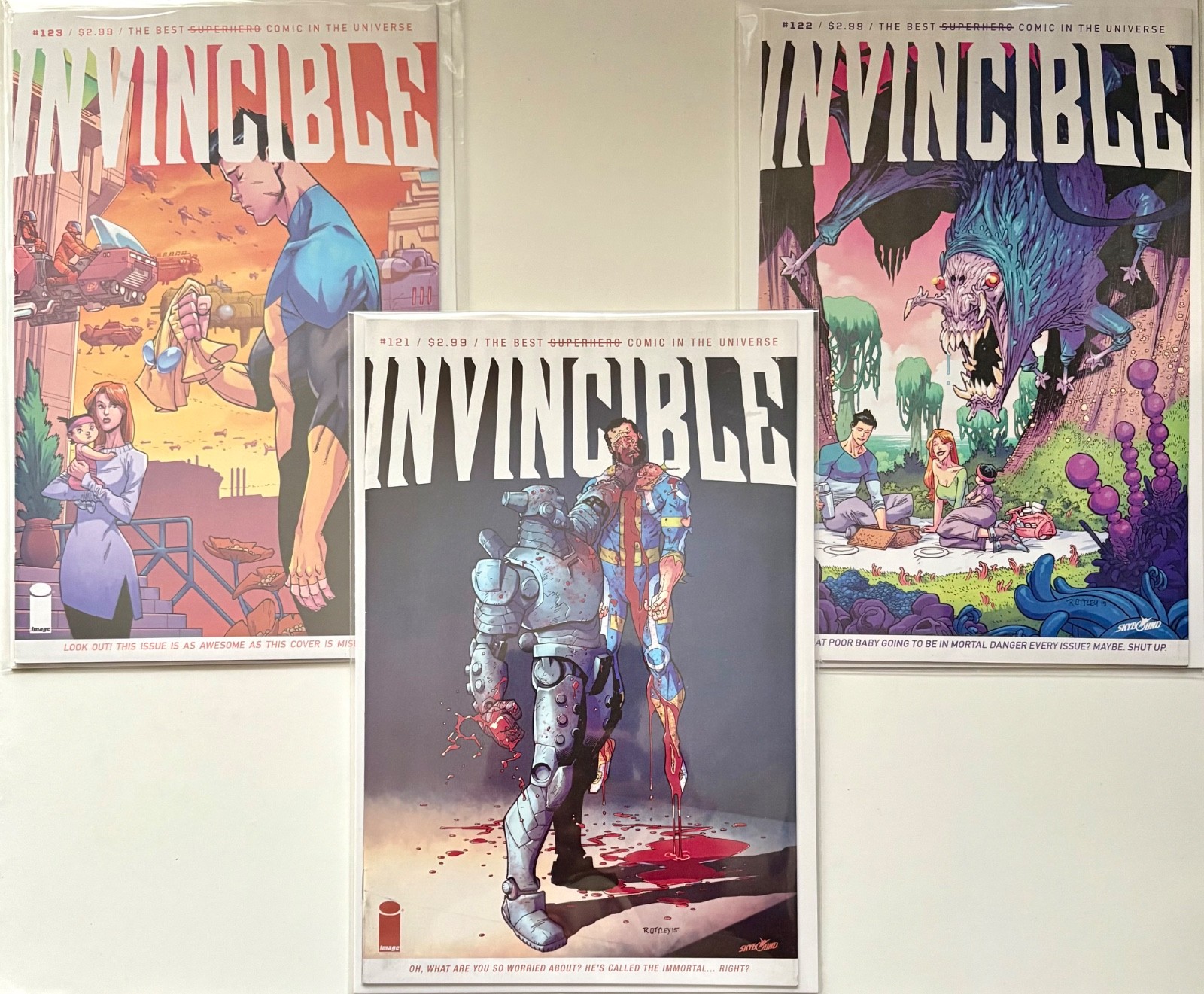 Invincible #121 – 123 (Lot of 3) Image Comics 2015 Robert Kirkman & Ryan Ottley