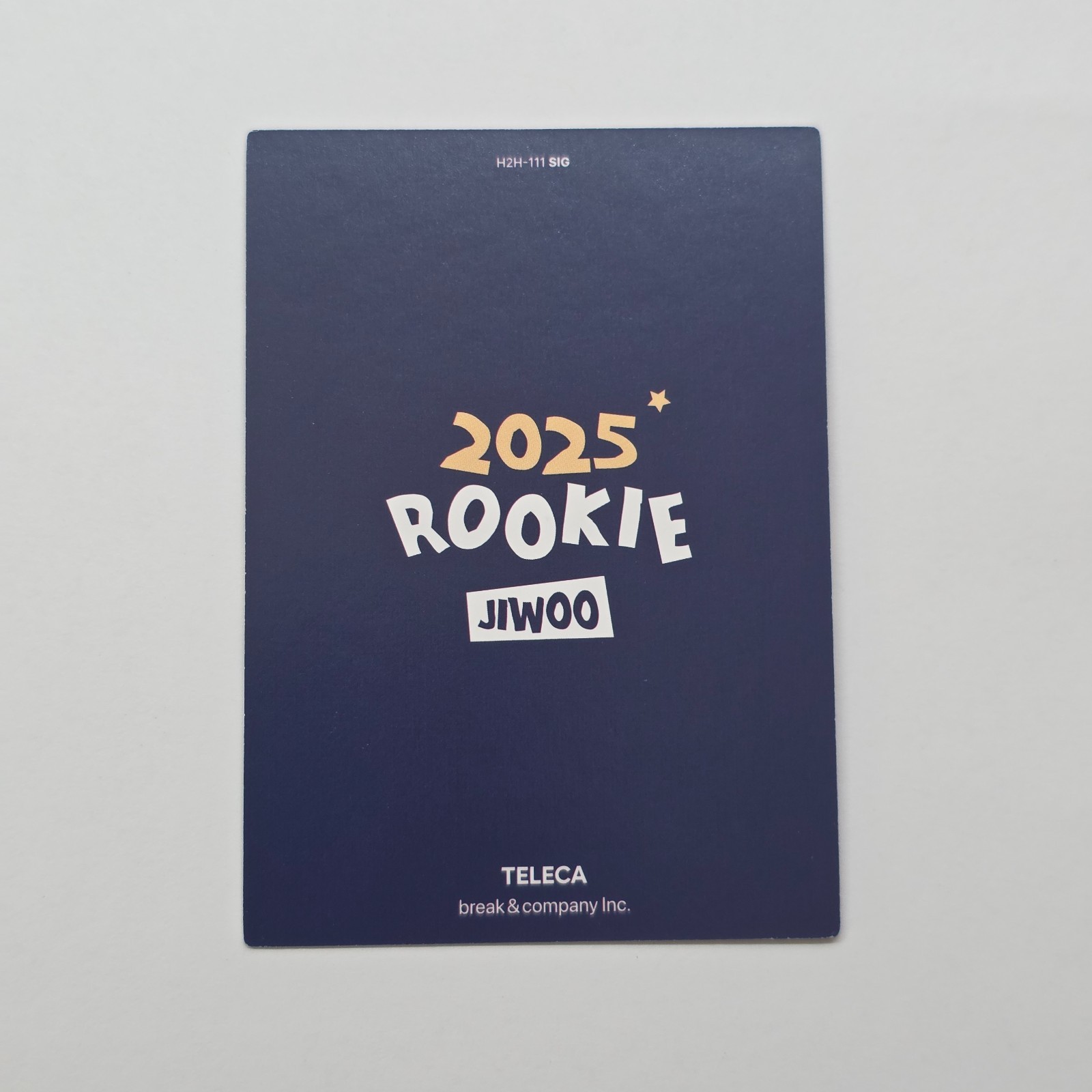 2025 TELECA K-POP COLLECTION ROOKIE HEARTS2HEARTS JIWOO H2H-111 SIG