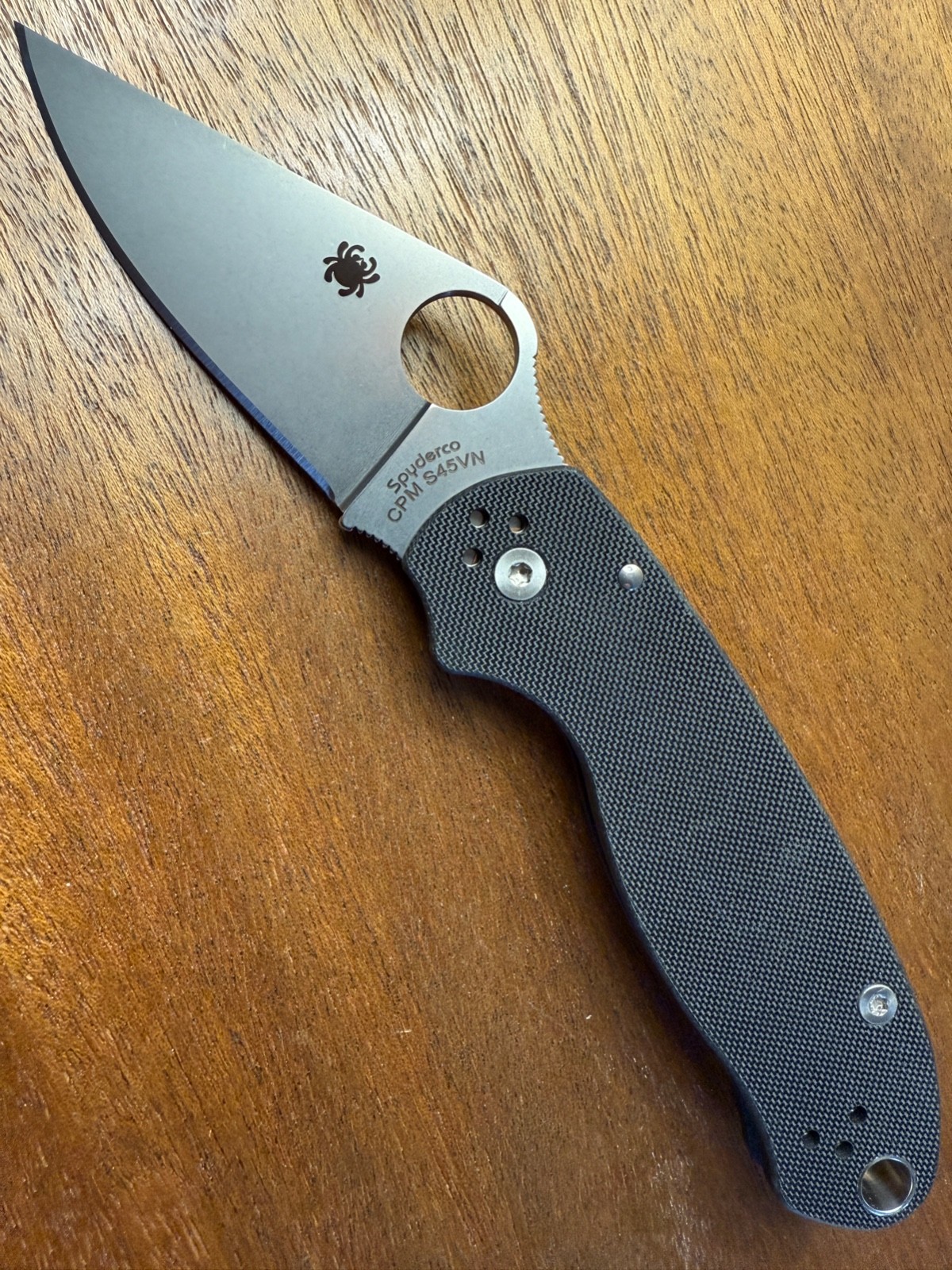 Spyderco Para 3 Plain Edge S45VN Black G-10 C223GP – New Factory Second