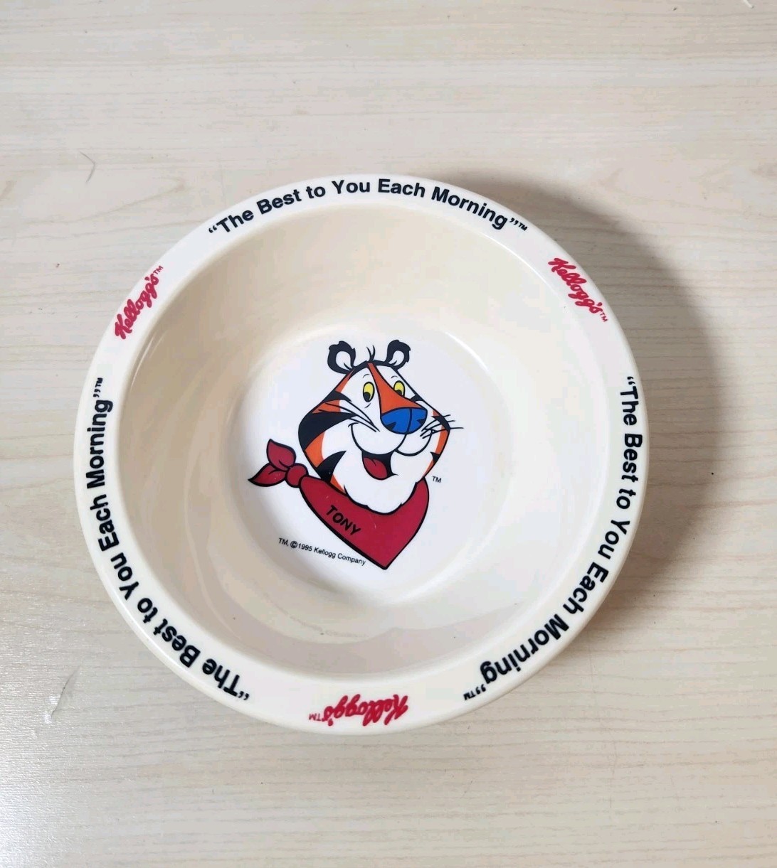 Vintage Kelloggs Plastic Cereal Bowl 1995 Tony The Tiger Frosted Flakes Cereal