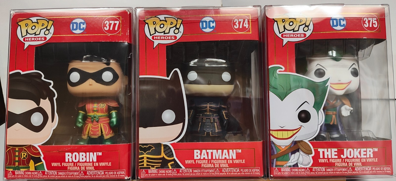 DC Imperial Palace Batman, Robin, & Joker Funko Pops