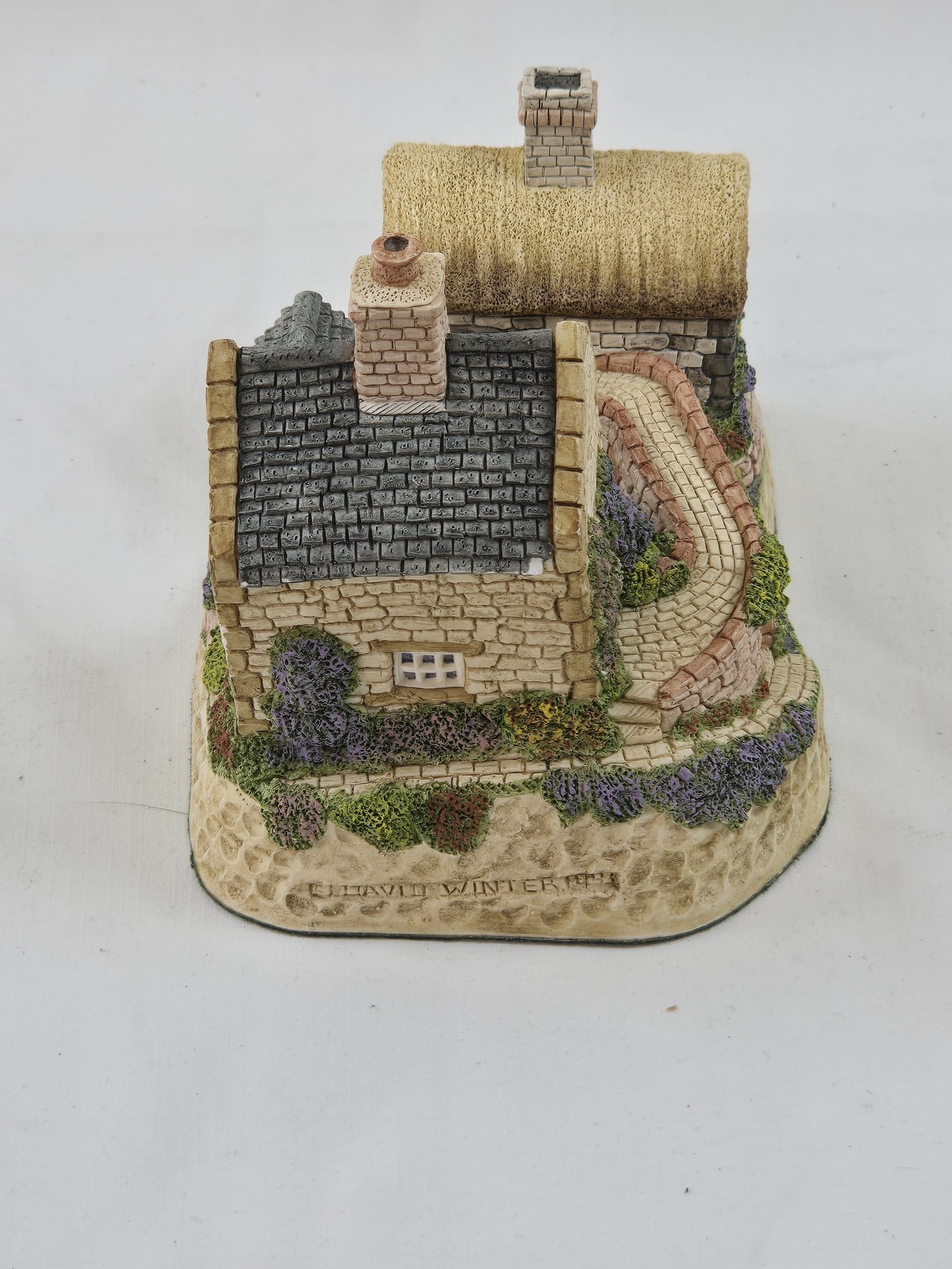 Vintage David Winter Cottage Figurine “The Bridge” 1991 Hand Painted Miniature