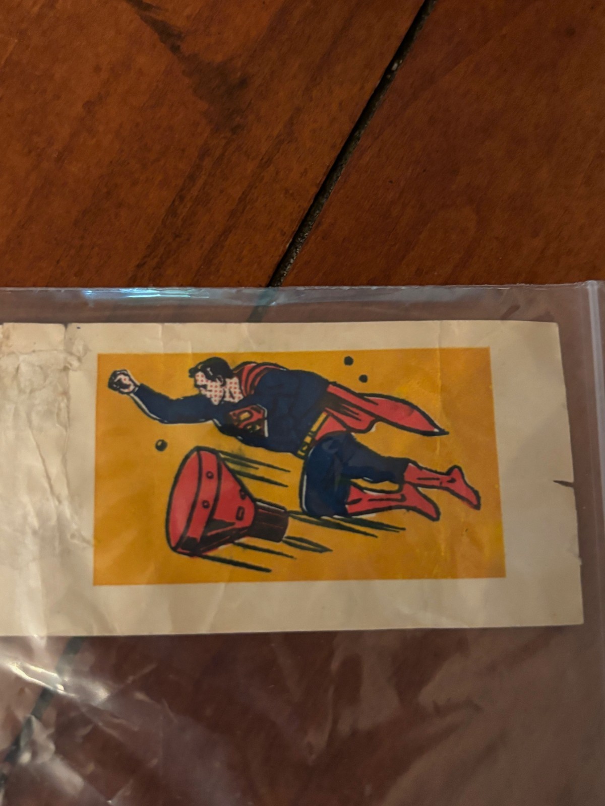 Three 1962 Topps Superman Tattoo and Gum Wrappers