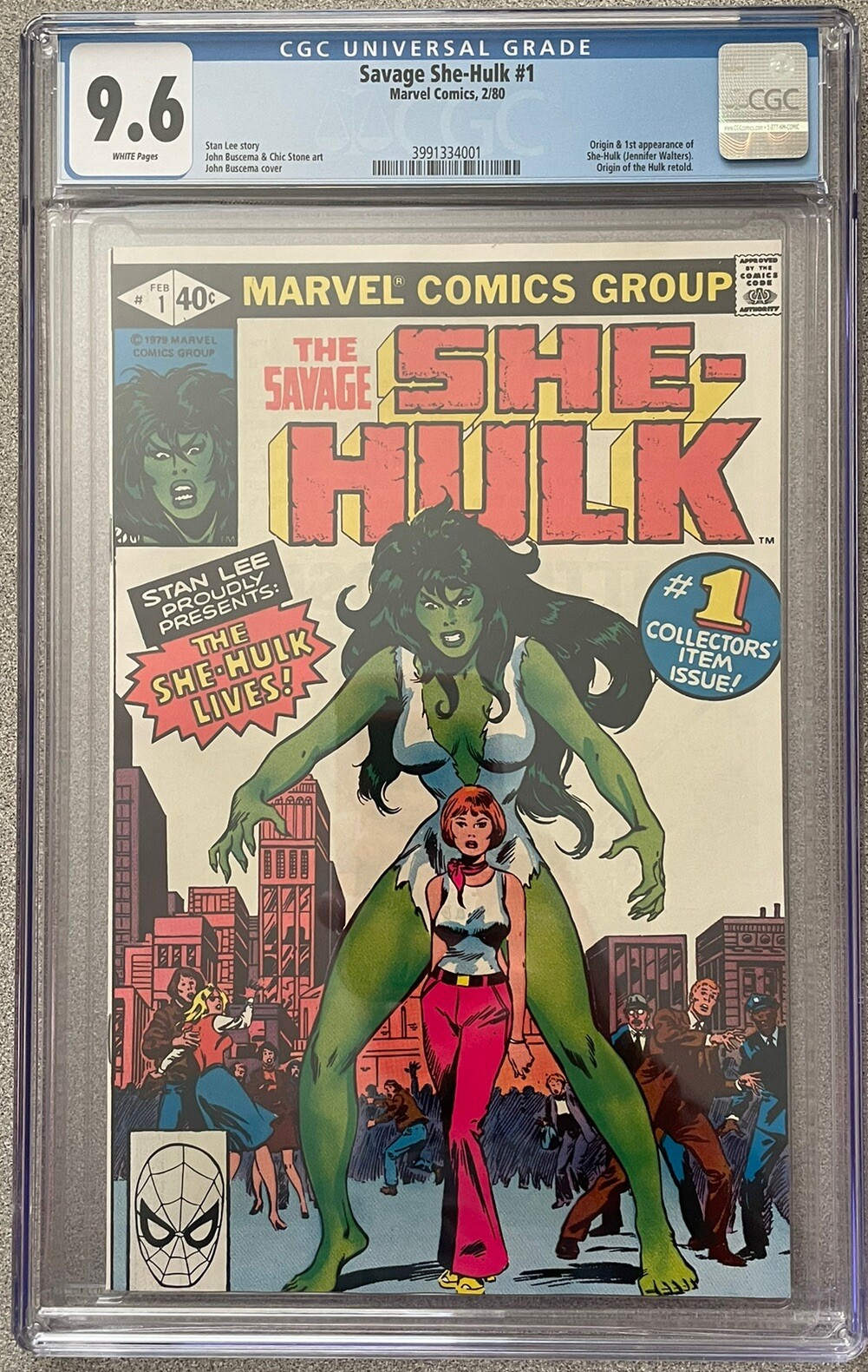 🔥 Savage She-Hulk #1 Direct CGC 9.6 White Pages🔑 1st app. She-Hulk Marvel ’80
