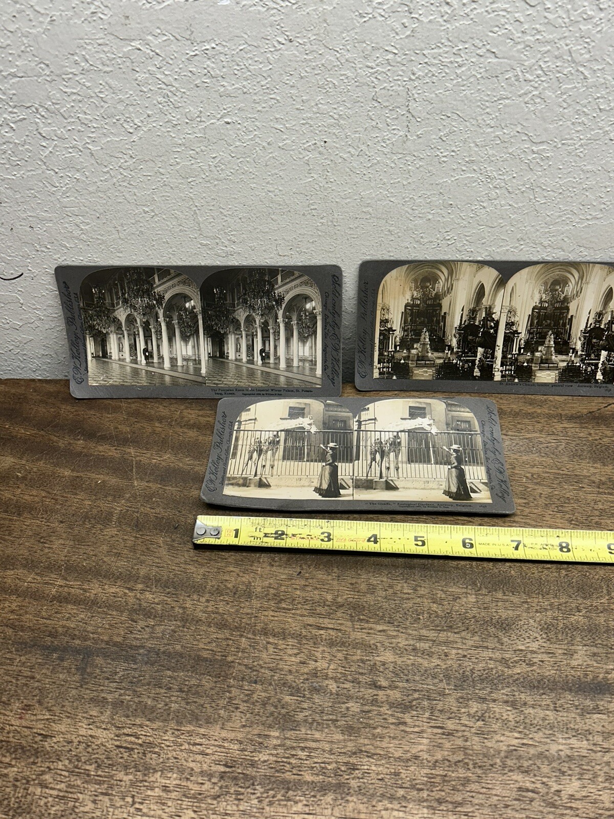 1636 E.W. Kelly Stereoview St. Andrew’s Church ~ 1648 Zoo ~Antwerp, Belgium + ex