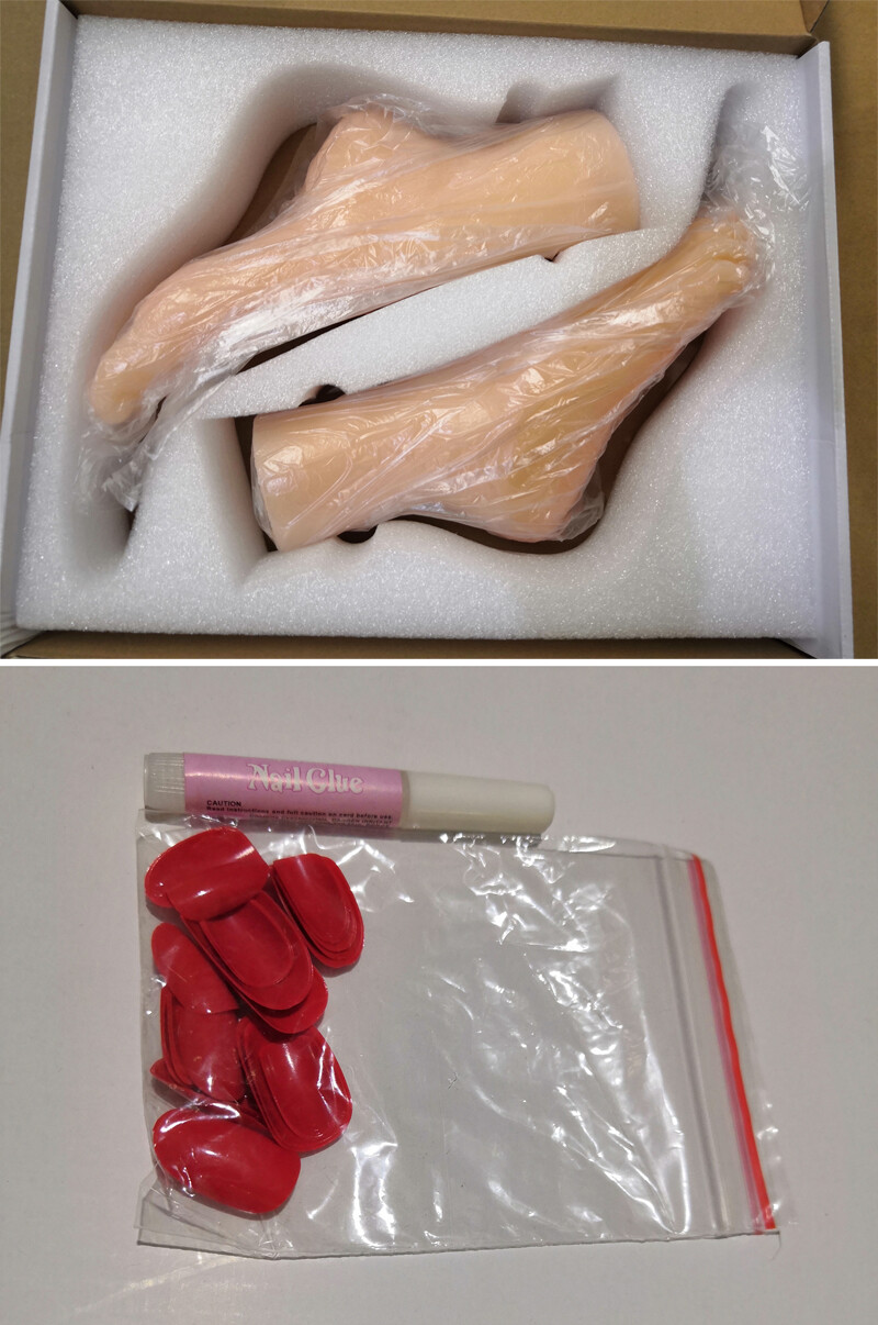 US Size 6.5 Lifelike Silicone Female Feet Mannequin Shoes Socks Display Model