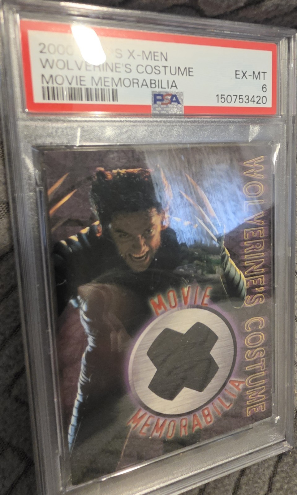 2000 Topps X-men Wolverine Costume Movie Trading Card PSA 6 HUGH JACKMAN Marvel