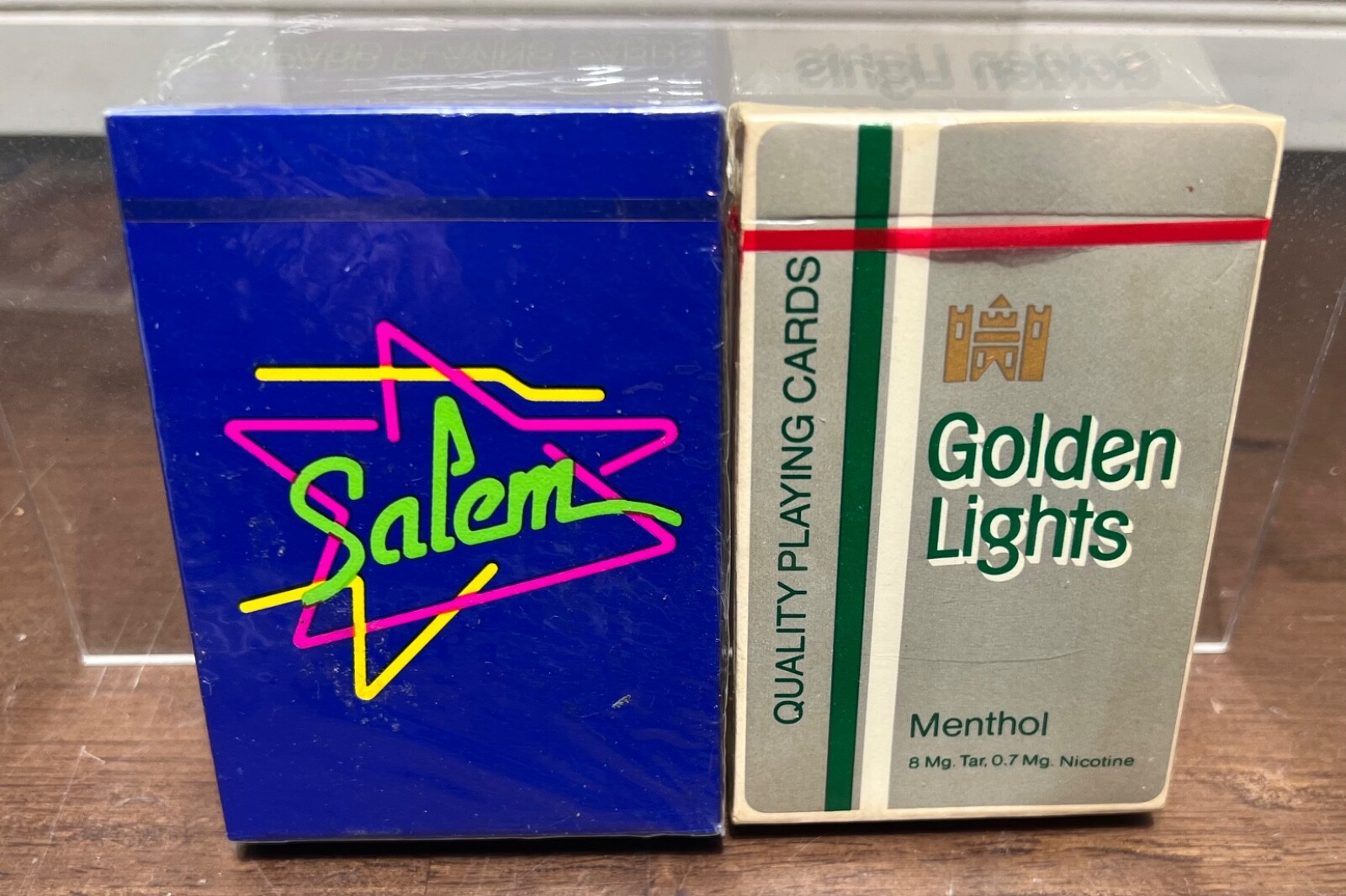 2 Vintage NOS Golden Lights & Salem Cigarette Playing Cards Sealed Decks