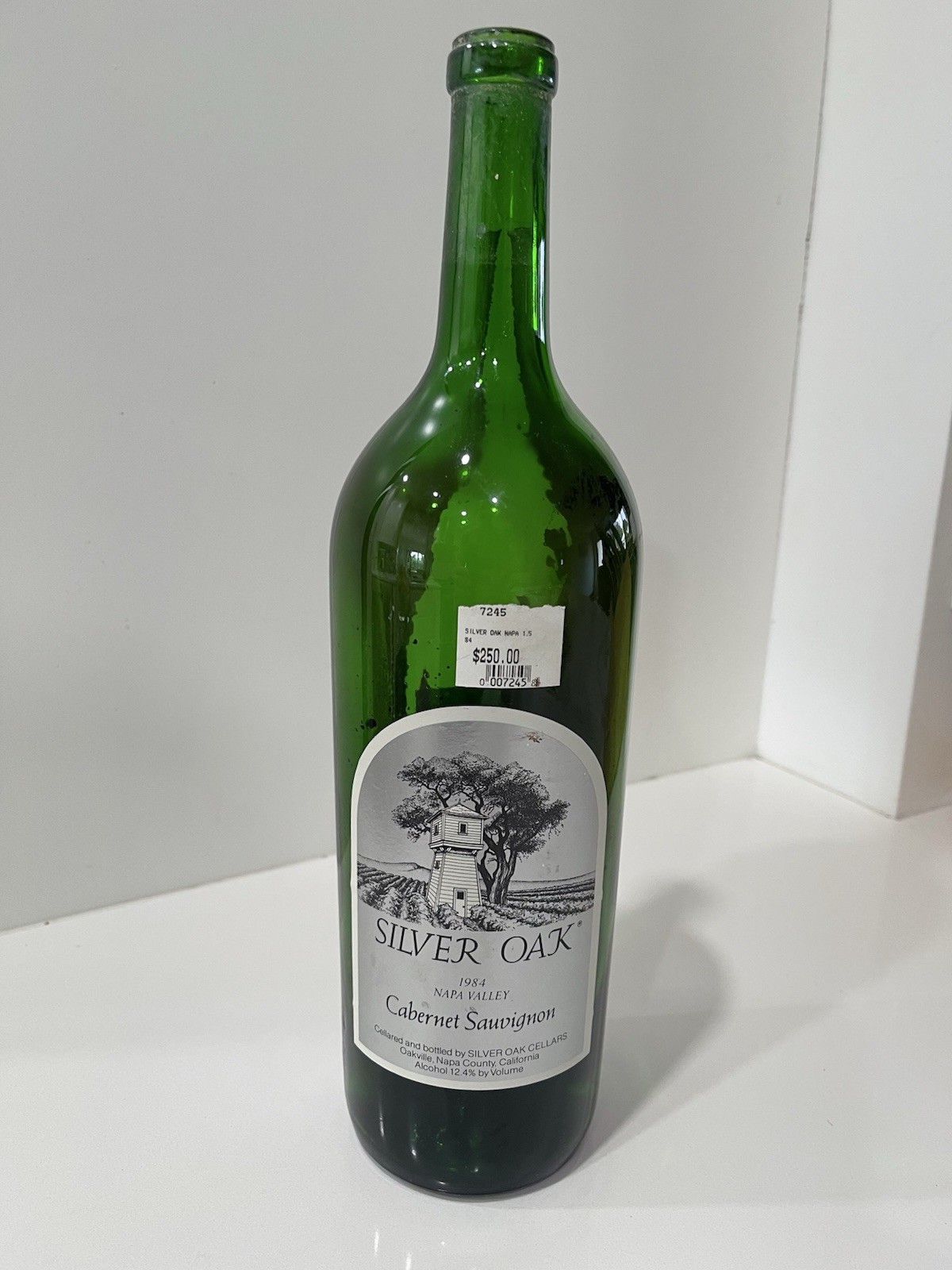 VTG SILVER OAK Wine Bottle Empty Magnum 1.5 Liter 1984 Man Cave 80’s Cabernet